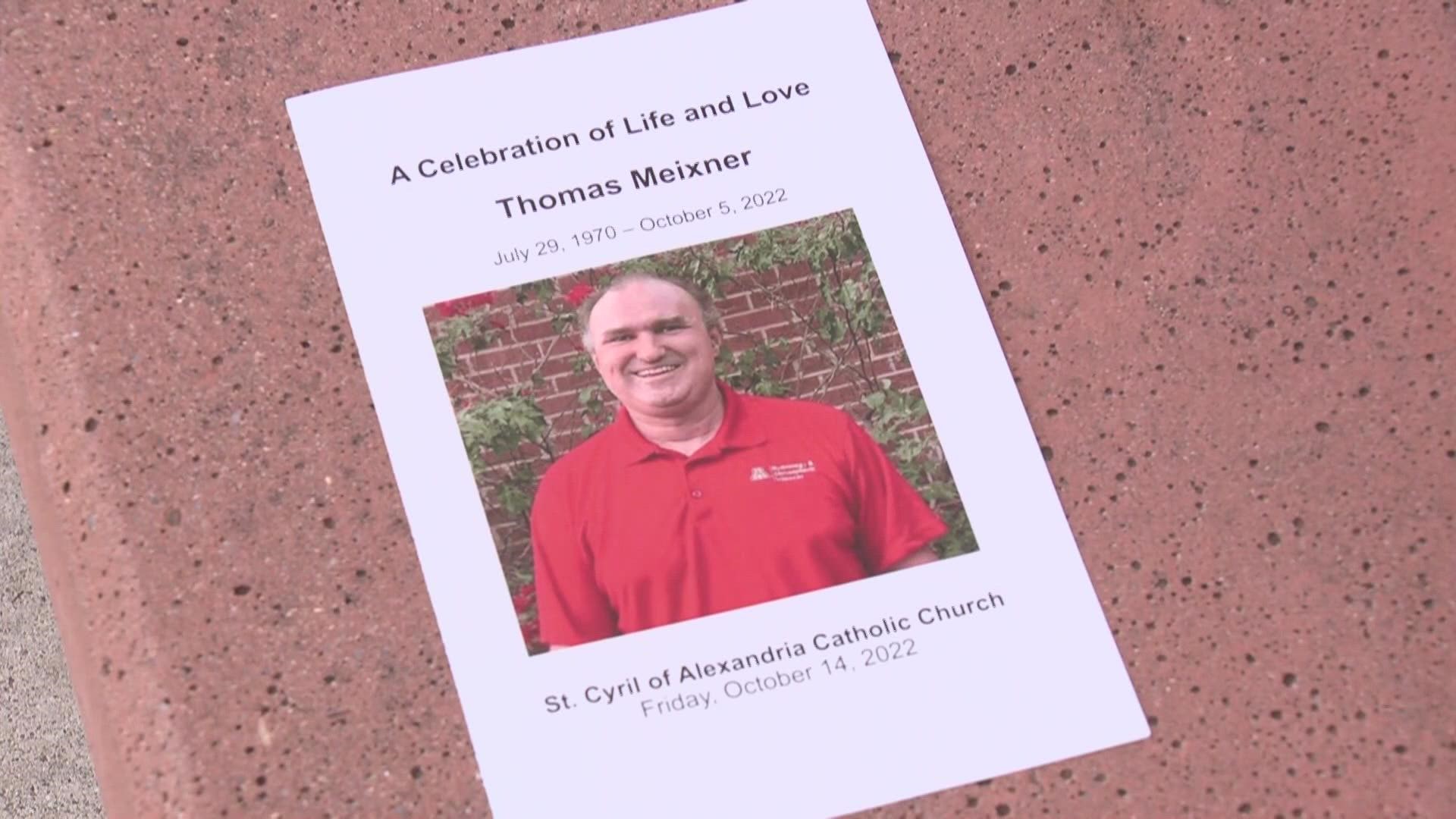 A private funeral service was held Friday for University of Arizona professor Thomas Meixner, who was shot four times on the Tucson campus last week.