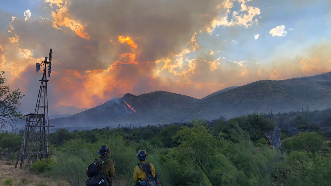 Woodbury Fire in central Arizona uncontained, now burning 5,000 acres