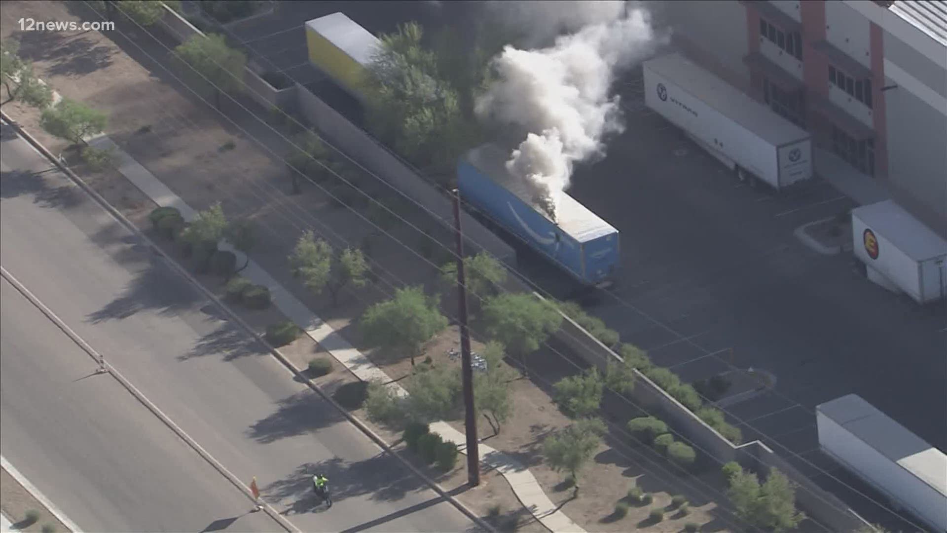 12 12 Crews fight chemical fire at Amazon warehouse in Phoenix