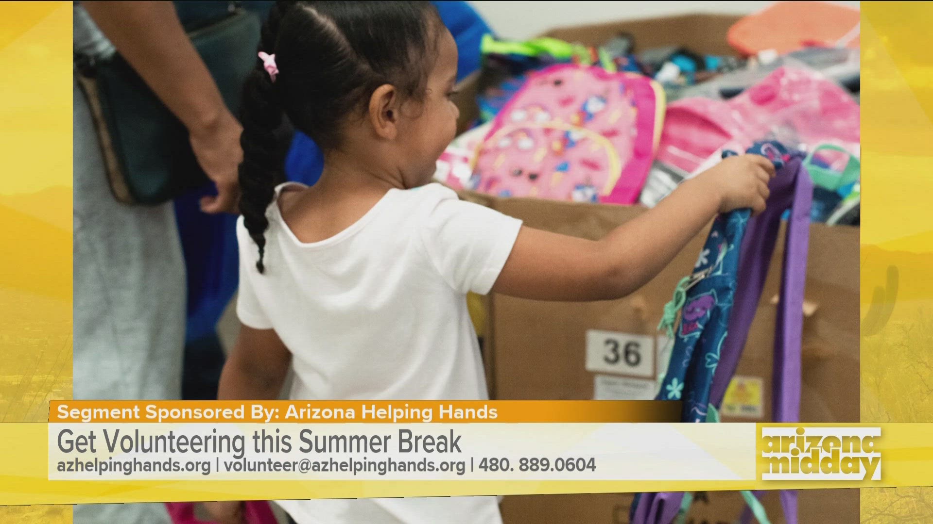 Bethany Eggleston of Arizona Helping Hands shares how you can give back to the community by volunteering at their warehouse, collecting school supplies and donating.