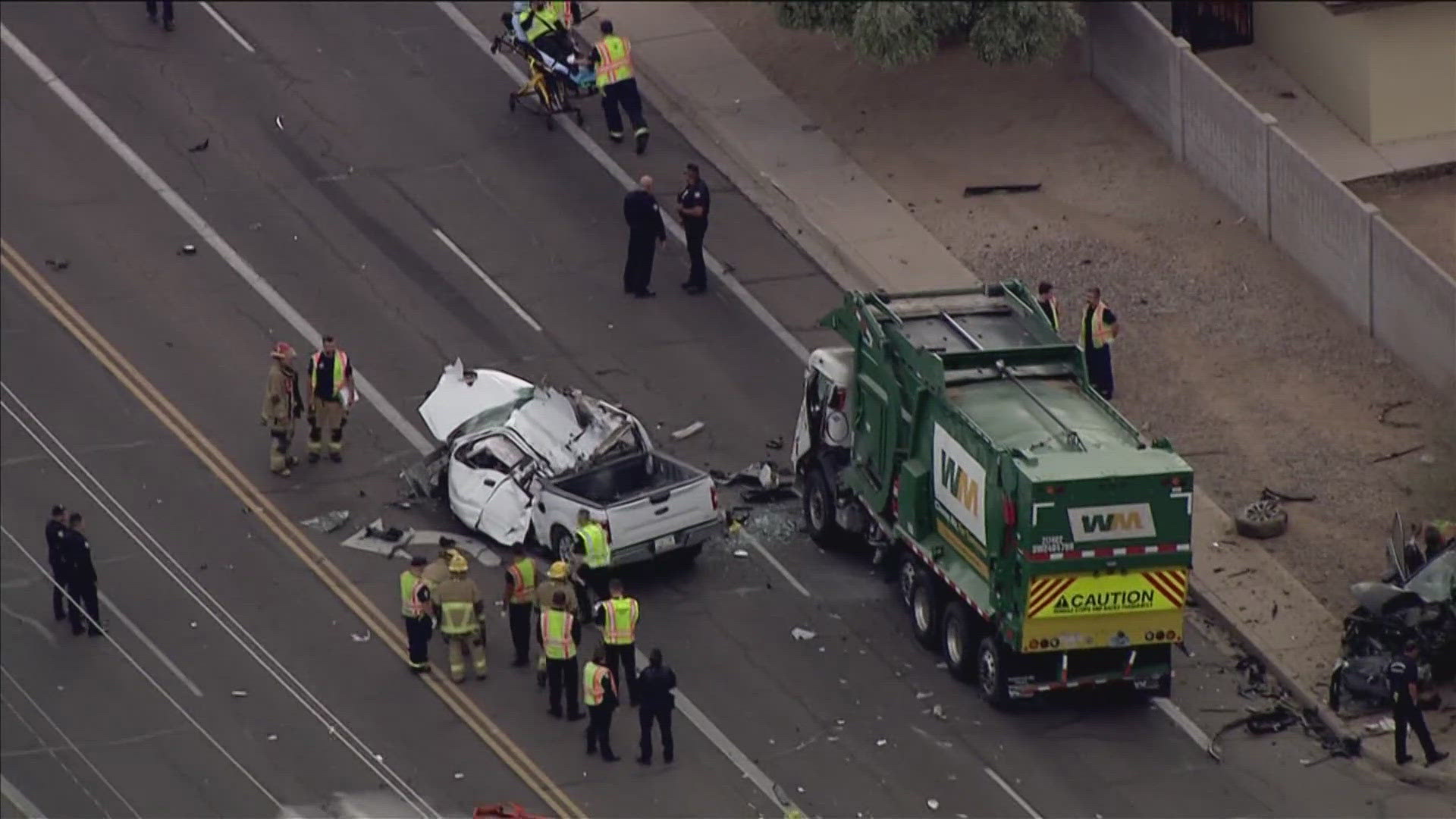 The collision was reported Monday afternoon near 40th Street and Shea Boulevard in north Phoenix.