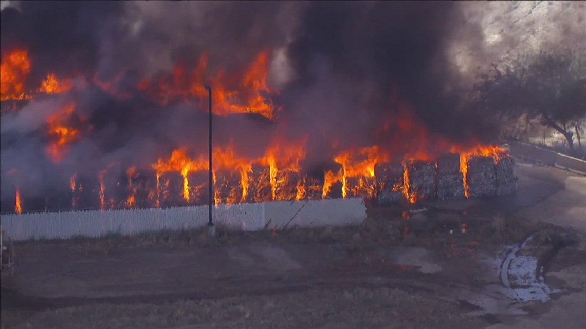 The fire at the WM landfill has been contained, but hot spots continue to burn, according to city officials.