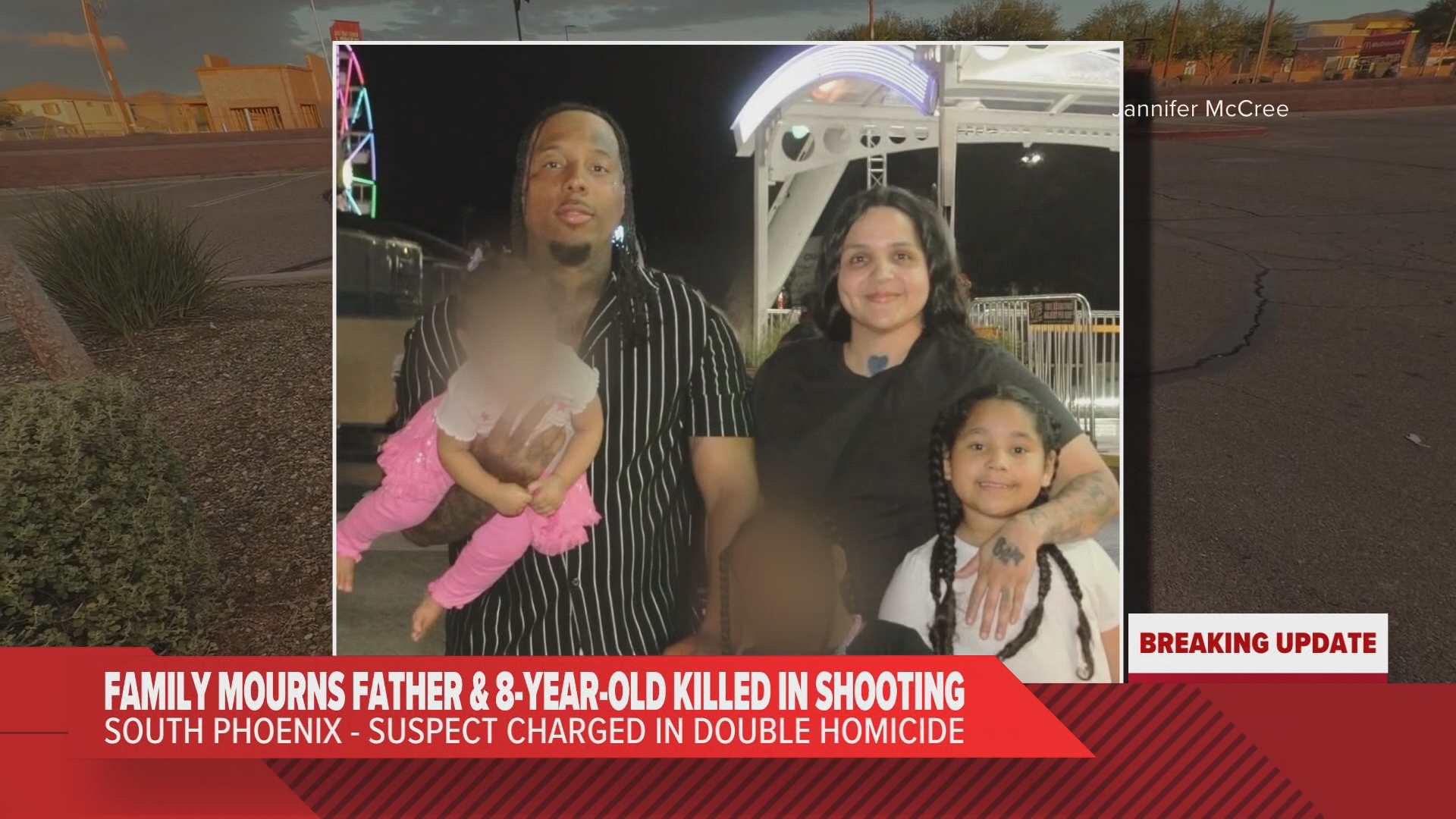 A man died at the scene. One child is in extremely critical condition, a woman is in critical condition and another child is hospitalized.