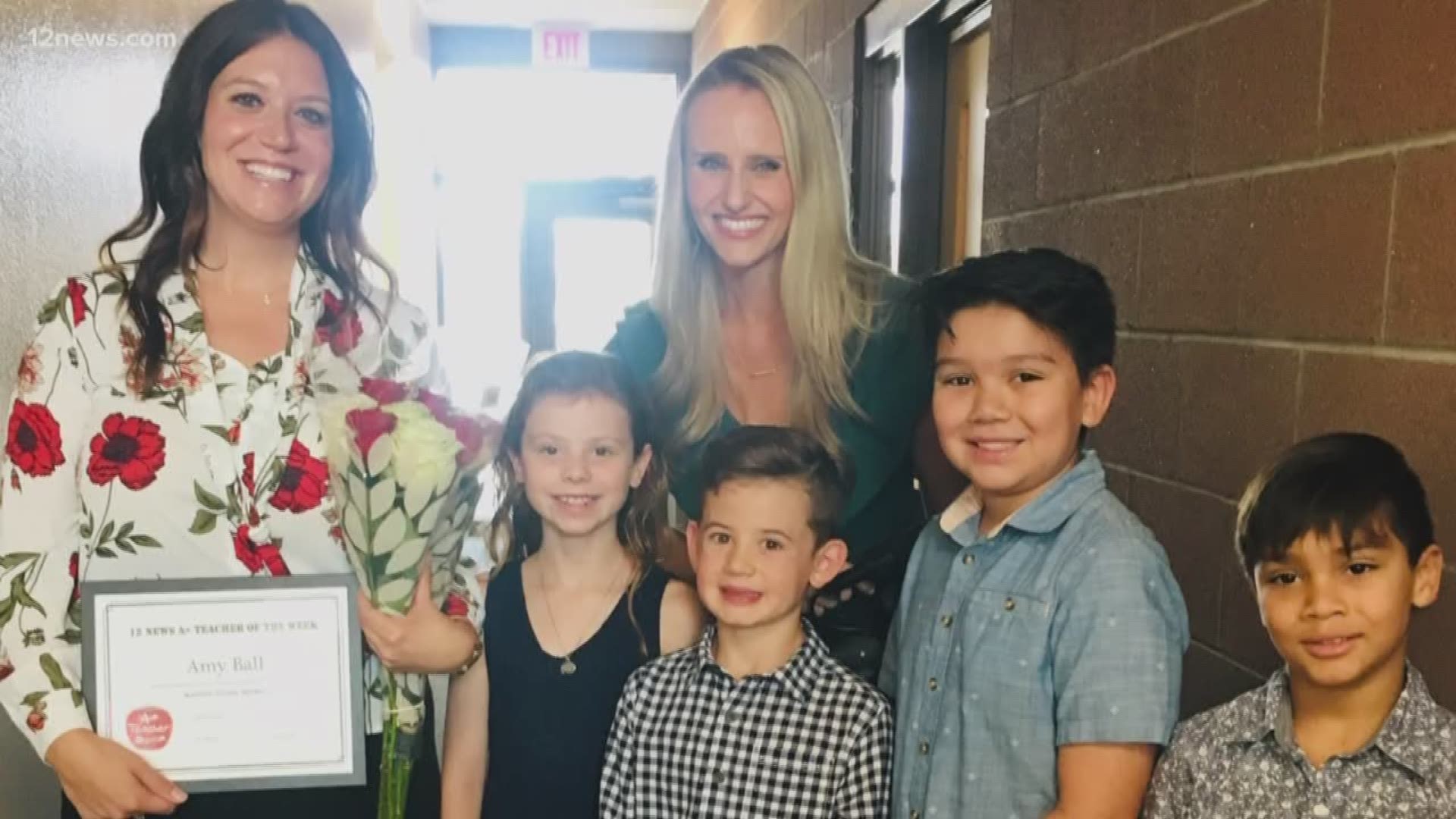 Amy Ball is a veteran educator in Phoenix and our A+ Teacher of the Week. Trisha Hendricks surprises her with a couple of her former students to share the good news.