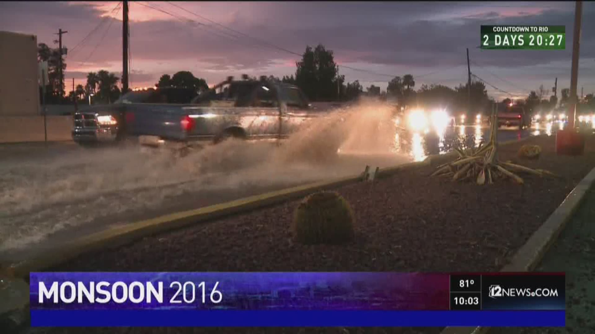 Rain, flooding hit the Phoenix area Tuesday.