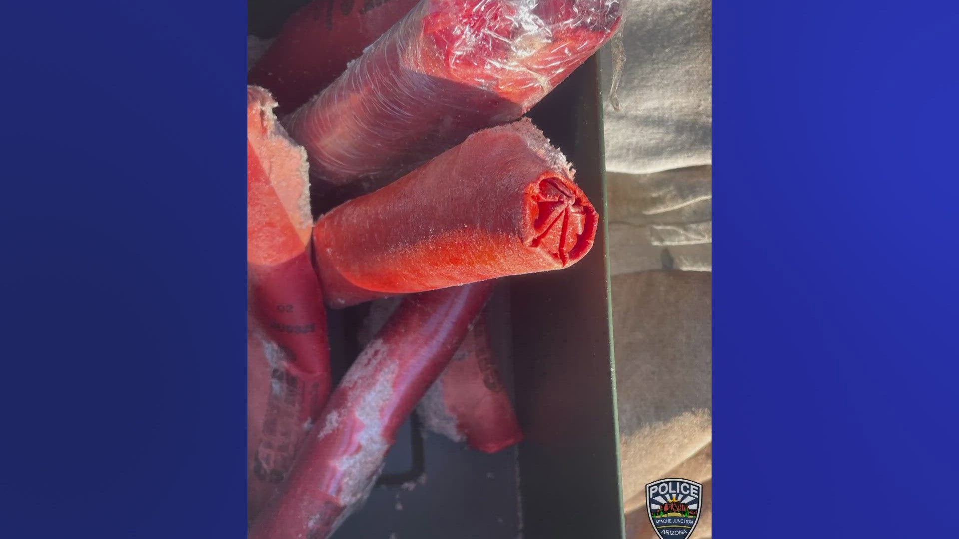 Apache Junction Police Officers responded to a report of a person in crisis at Axiom Care. The person later admitted there was dynamite in their vehicle. 