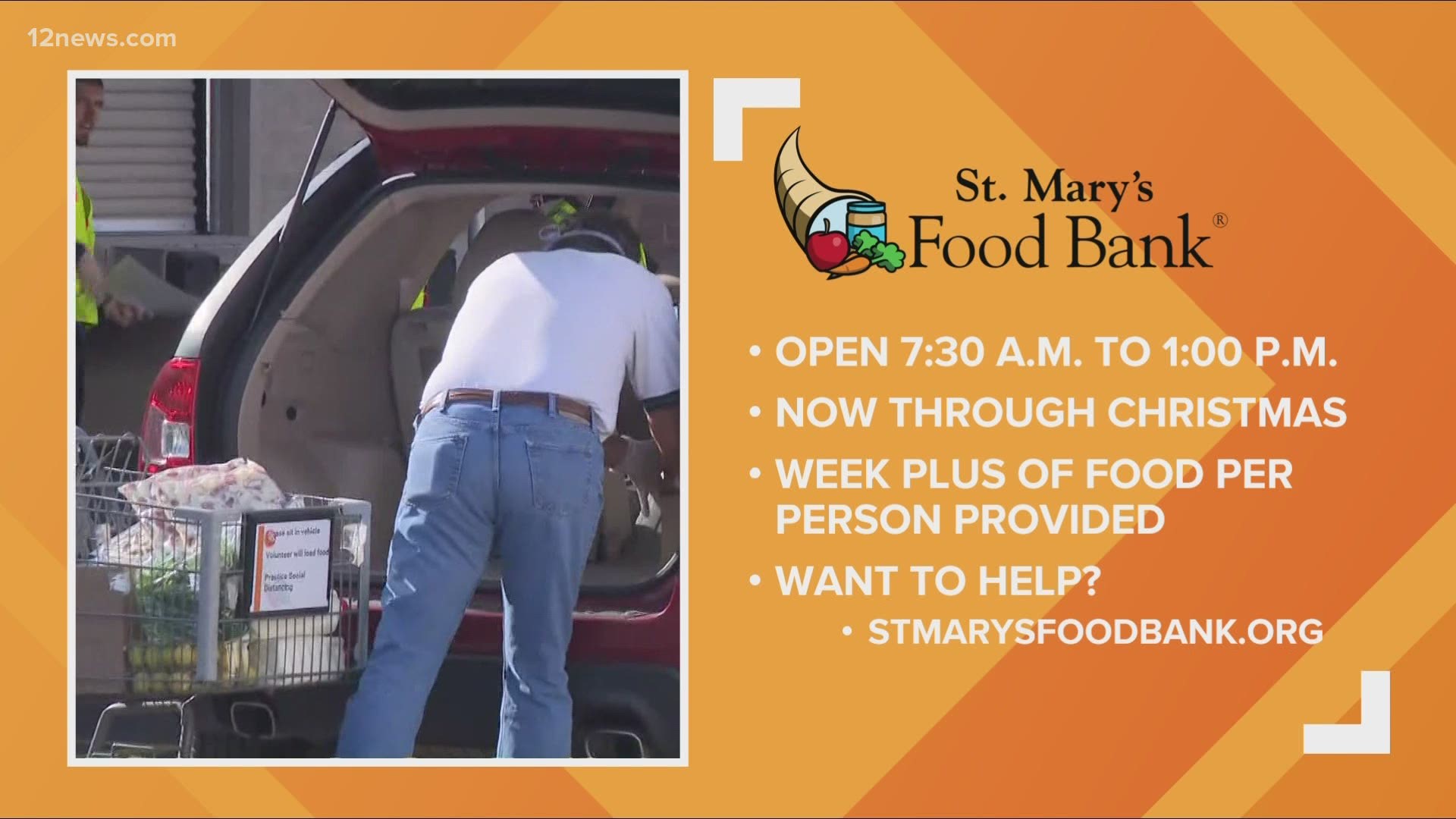 St. Mary's Food Bank is making sure all Arizonans in need get a good meal this holiday season. Team 12's Matt Yurus has the latest.