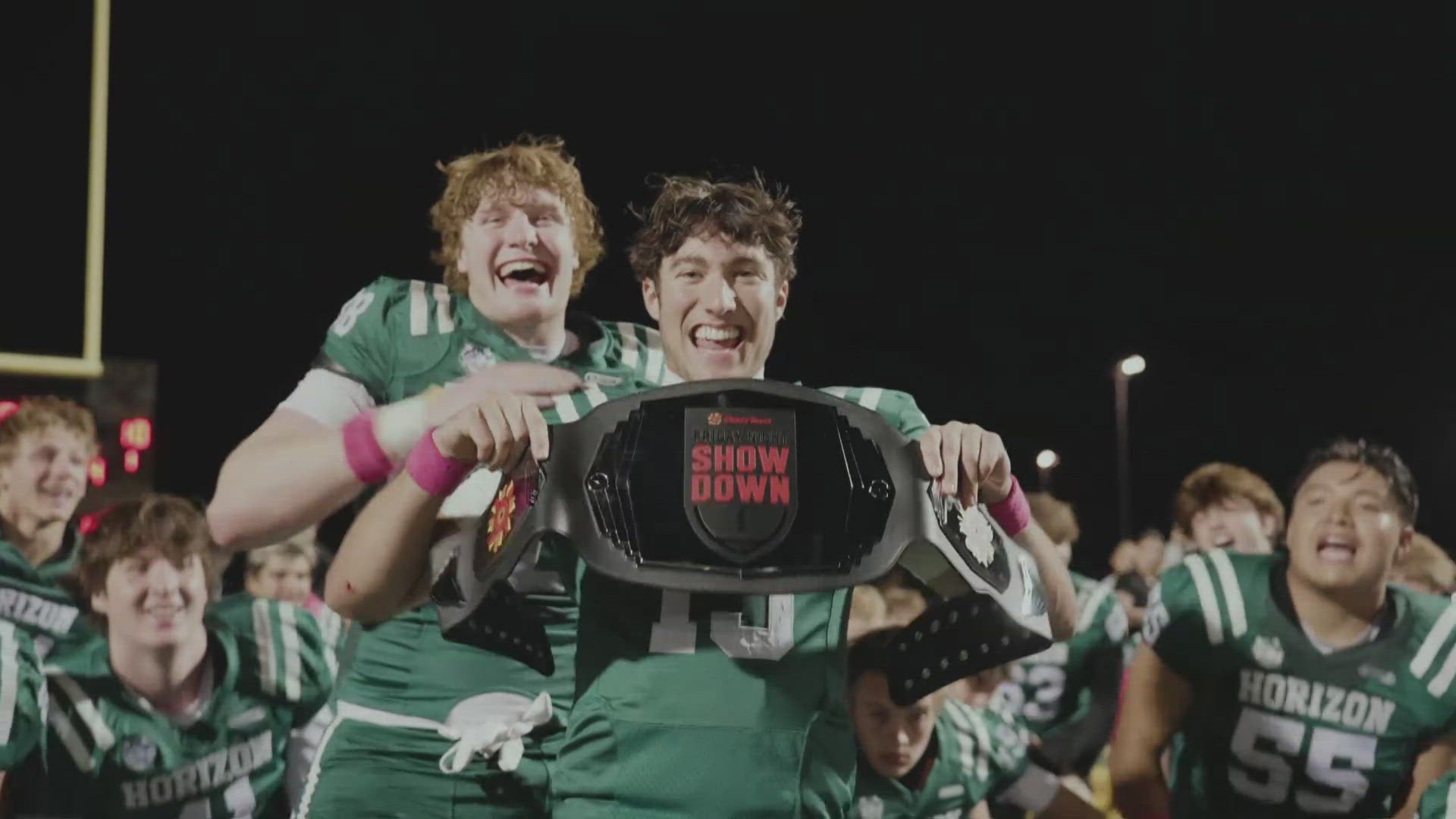 5A No. 3 Horizon scored a huge upset by beating crosstown rival 5A No. 2 Desert Mountain. Watch the highlights above. Video courtesy the Fiesta Bowl.