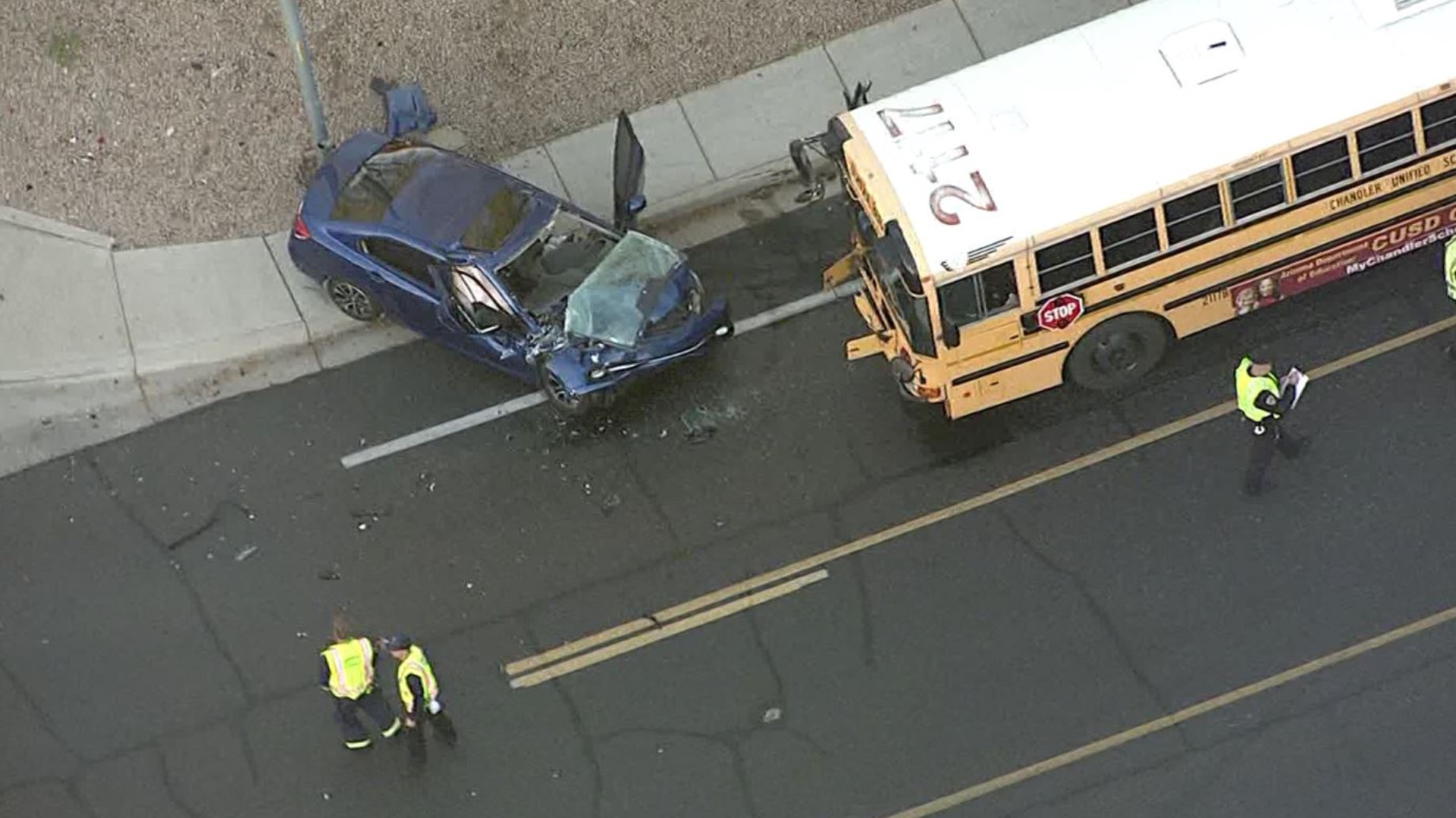 School bus carrying Hamilton High School students involved in crash