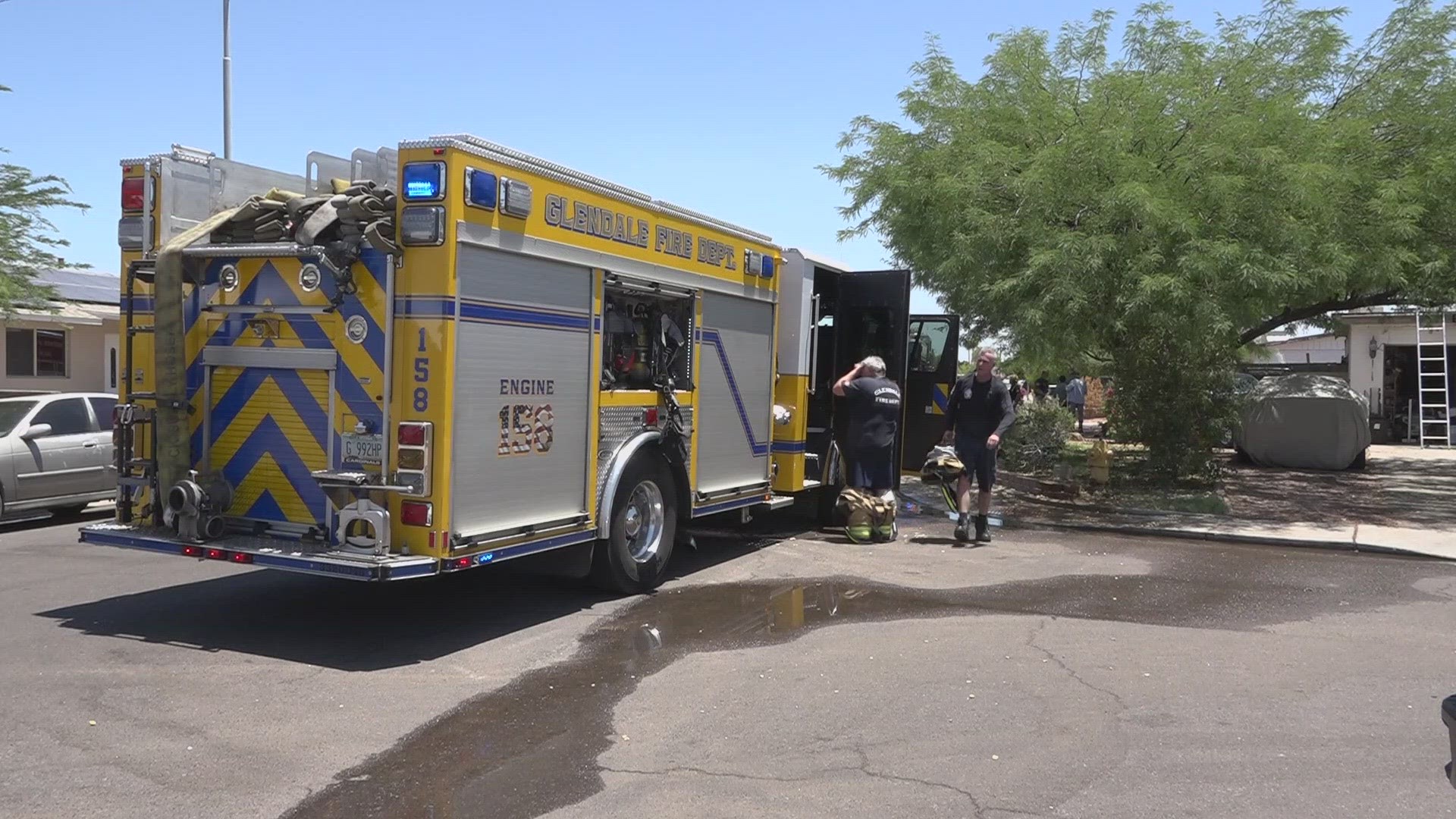 The fire began just after 10 a.m. near 83rd Avenue and Indian School Road on Tuesday. No one was injured.