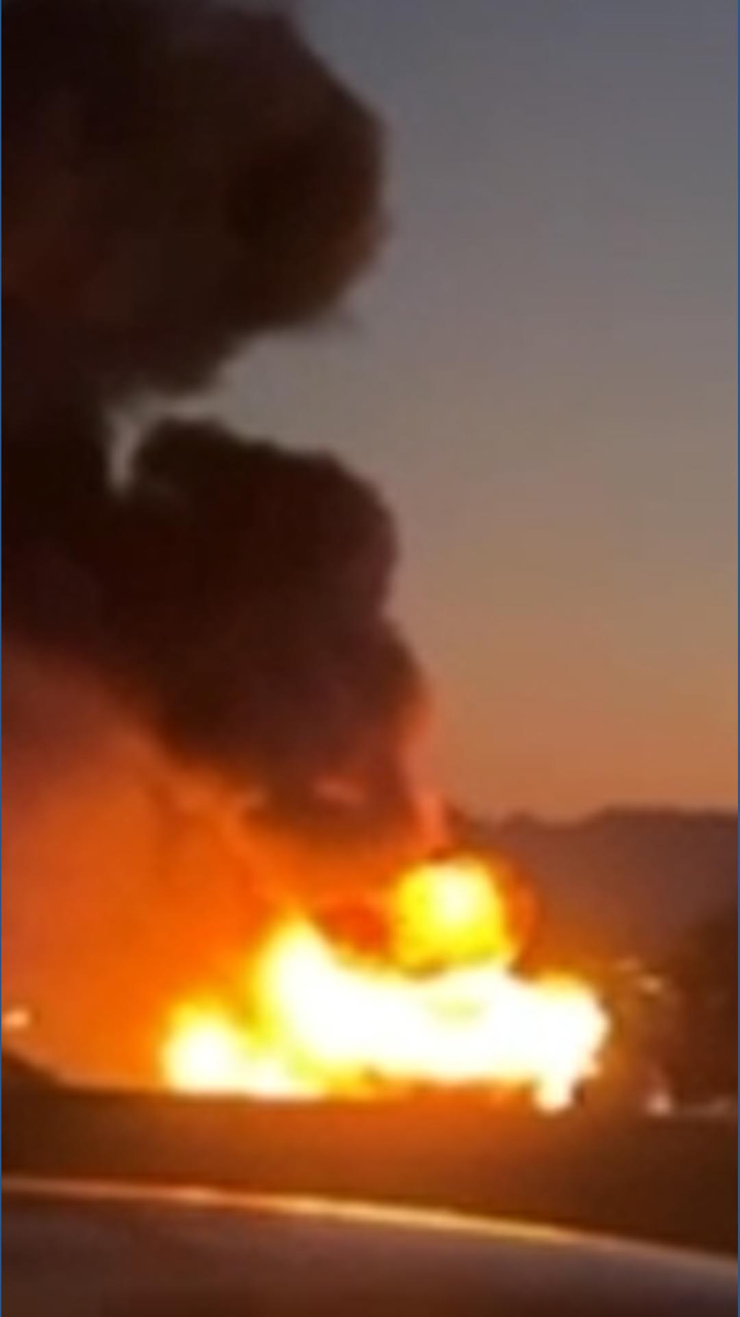 Crash, car fire halted traffic on I-10 Saturday | 12news.com