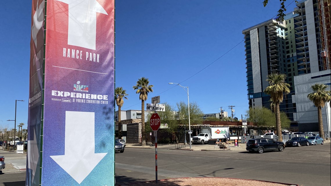 Convention center turns into Super Bowl theme park