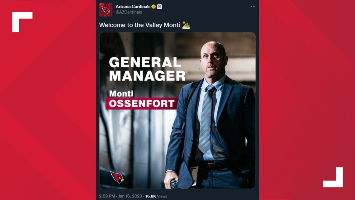 Cardinals mempekerjakan Monti Ossenfort sebagai manajer umum tim yang baru