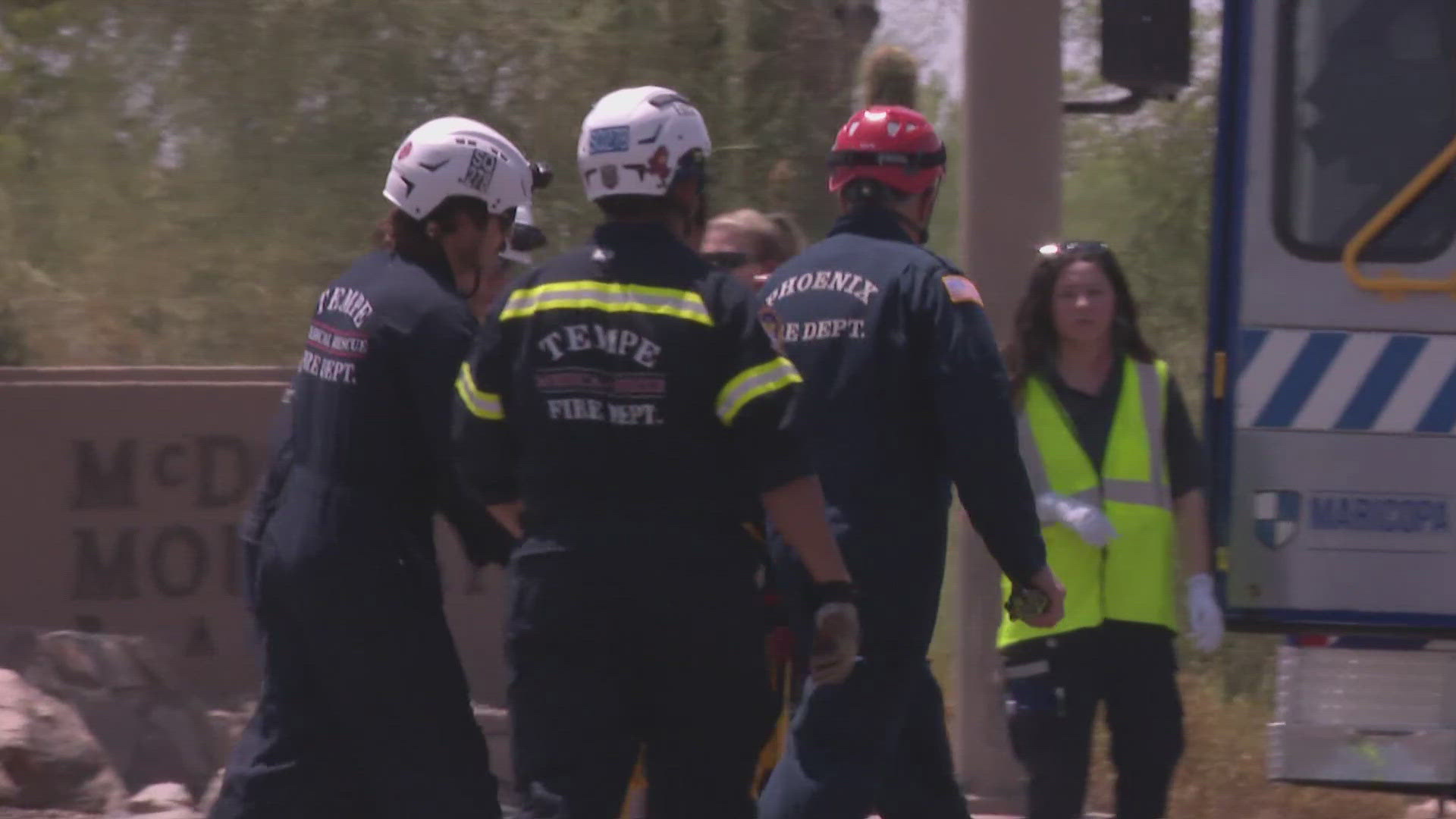 Firefighters responded Friday to a group experiencing heat exhaustion on a Scottsdale trail.