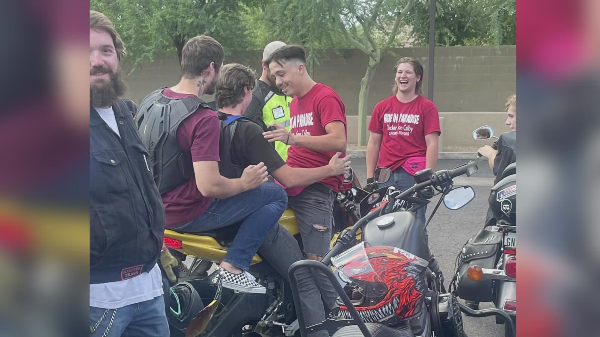 The friends of Bryce Burgess, who died last week in Surprise after he was hit on his motorcycle, are urging others to protect themselves on the road.
