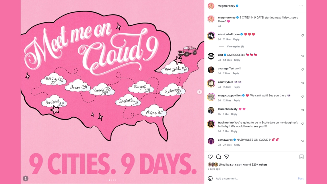 Megan Moroney is headed to Scottsdale: Here's how you can celebrate the release of her new album 'Cloud 9' for free