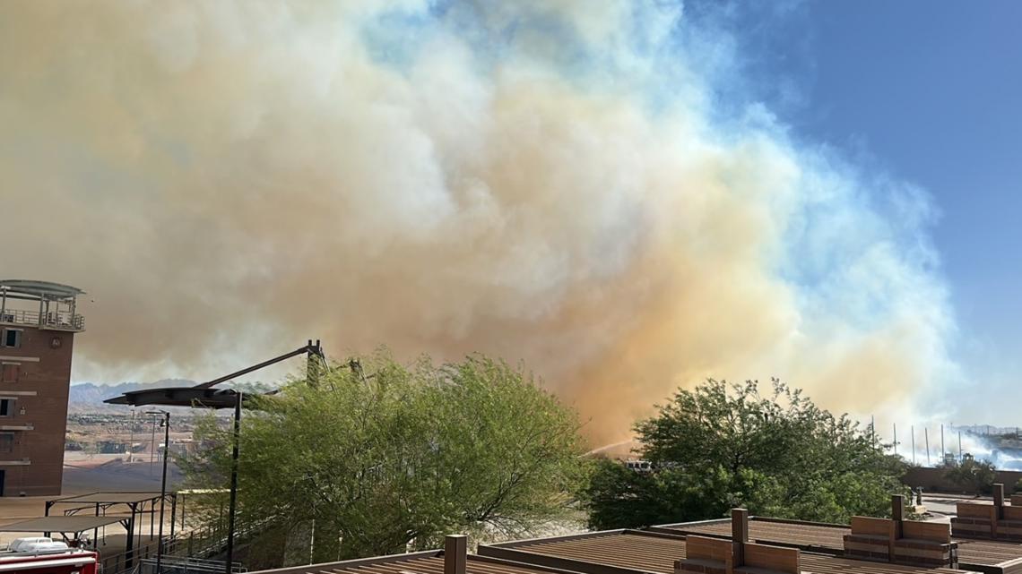 Fire burning in south Phoenix at mulch plant | 12news.com
