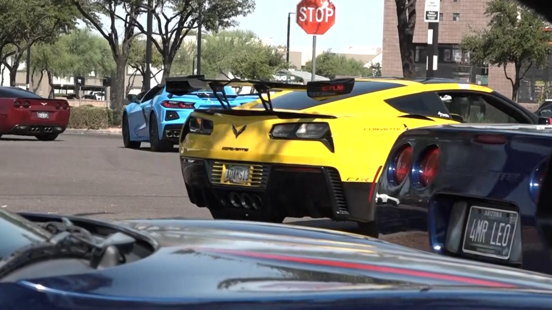 Glendale officers, with Corvette enthusiasts and their fancy rides, came together Saturday with more than just the love of fast cars in common.