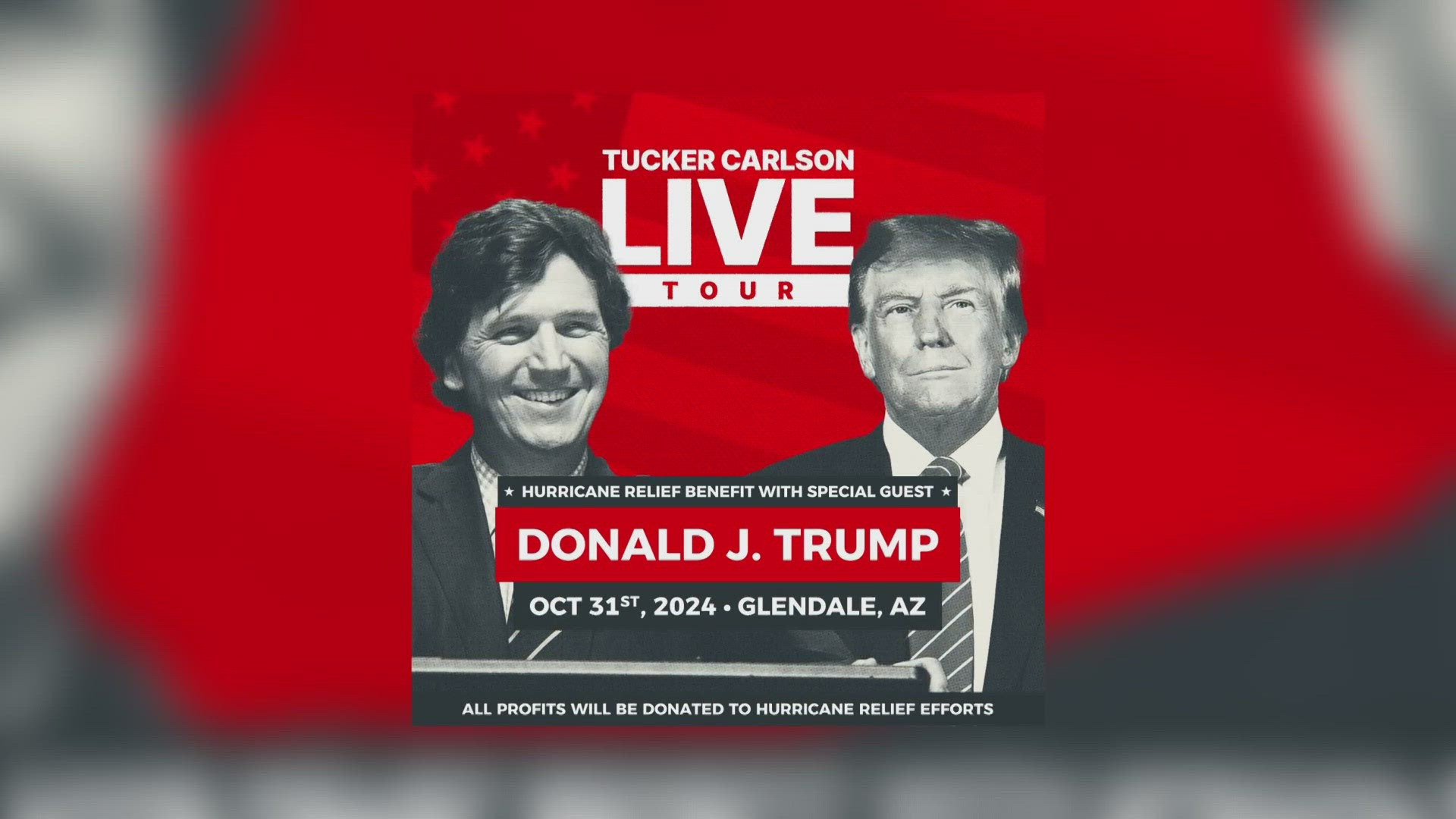 Former President Trump will appear with Tucker Carlson and Vice President Kamala Harris will focus on the Latino vote.