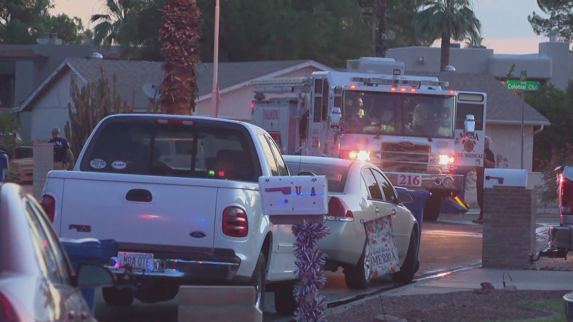 The fire started around 2:30 a.m., Mesa police said.