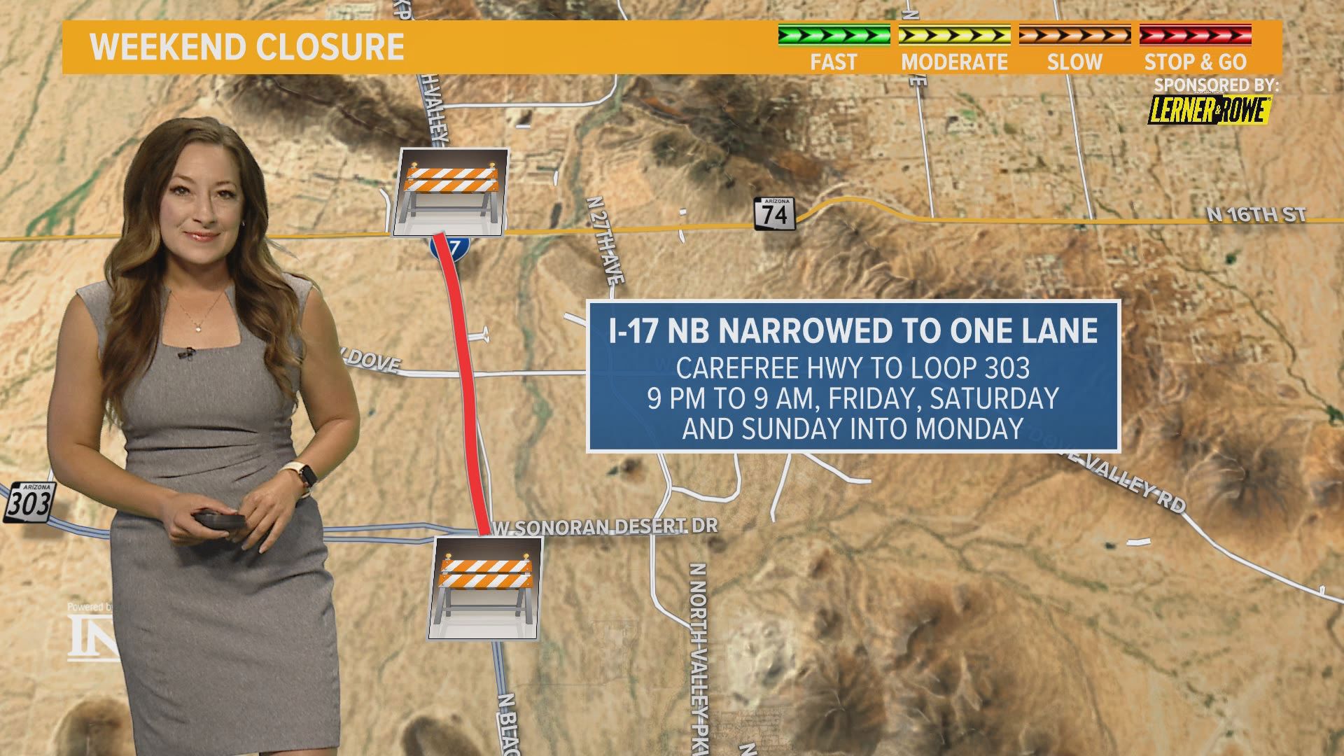 Here are the closures and detours drivers will find on Valley highways this weekend.