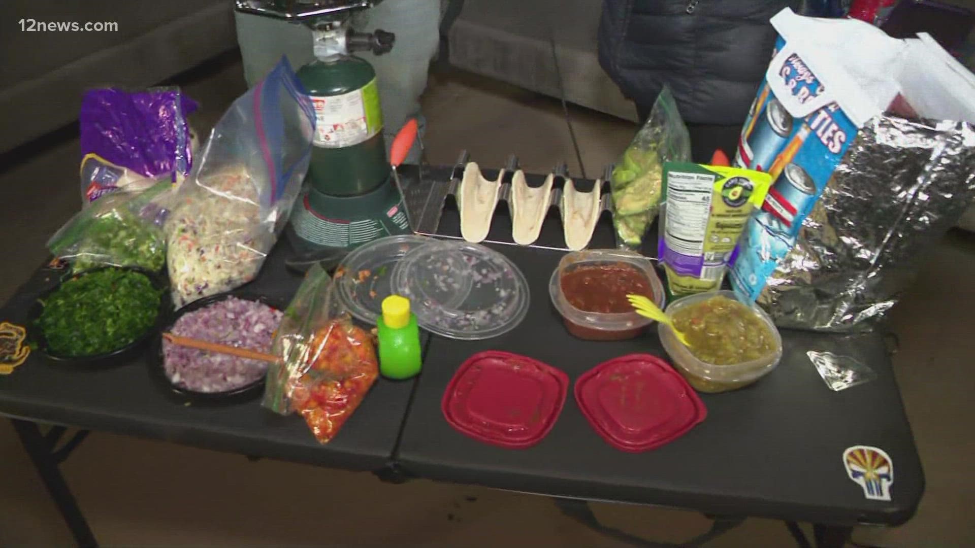 A Valley man hikes every Tuesday during the winter to the top of mountain peaks, cooking tacos for hikers. The man said he carries around 40-50 pounds to cook.