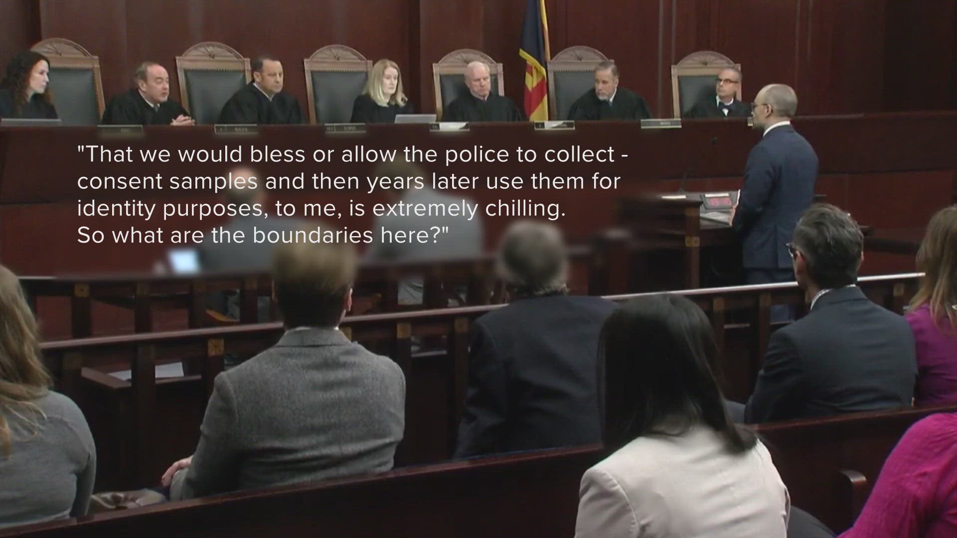 There were 40 minutes of oral arguments today at the Arizona Supreme Court. The issue at the center of the case: how police obtained a DNA match.