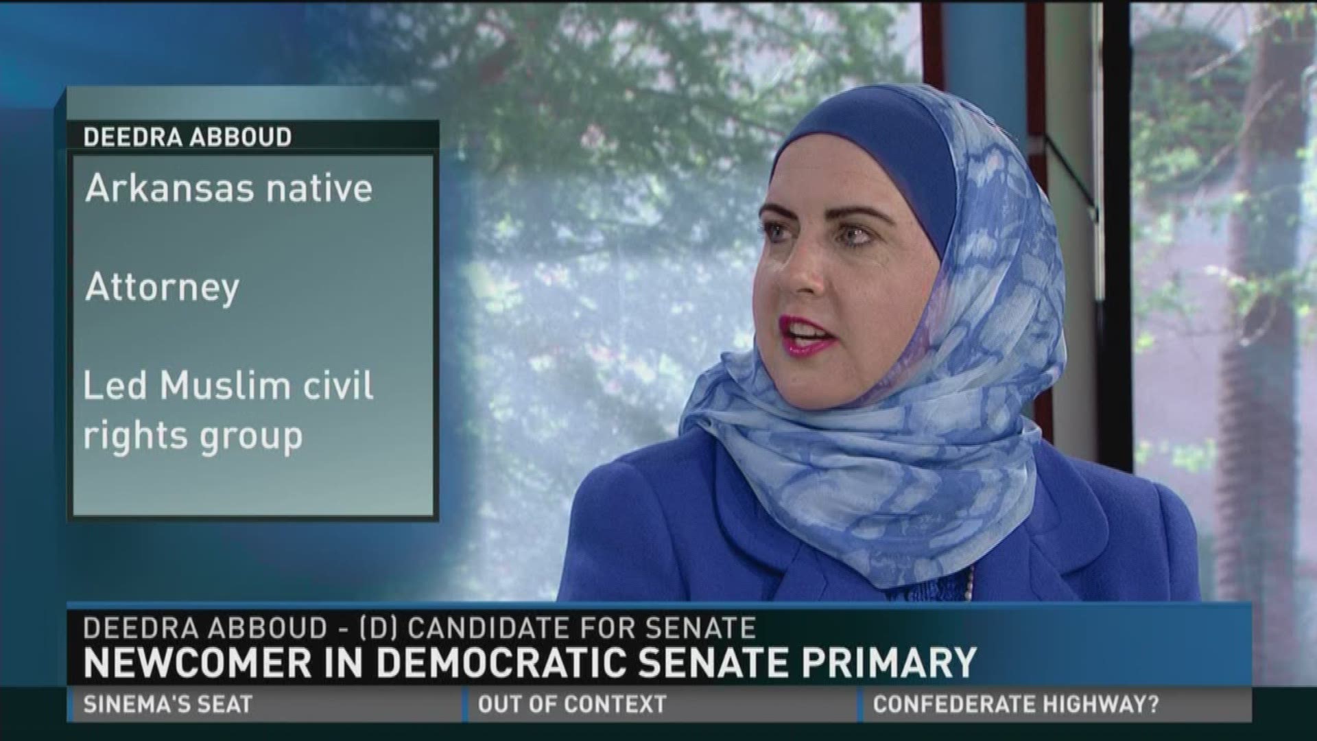 Democratic senate candidate Deedra Abboud would be the first Muslim elected to statewide office. We talk about the challenges she's faced and why she was a big supporter of Congresswoman Kyrsten Sinema, her Democratic opponent in next year's primary.