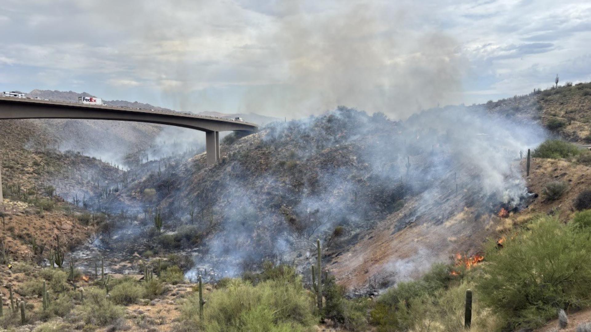 Round Valley Fire burns near Sunflower; closing SR-87 | 12news.com
