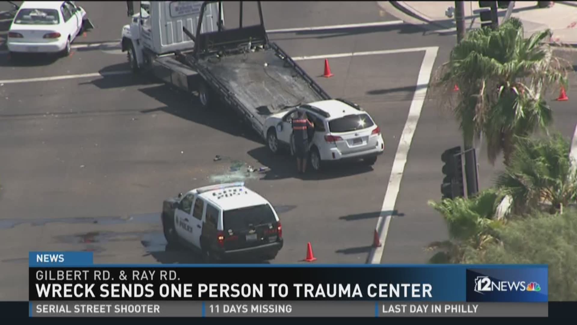 Gilbert crash injures 1