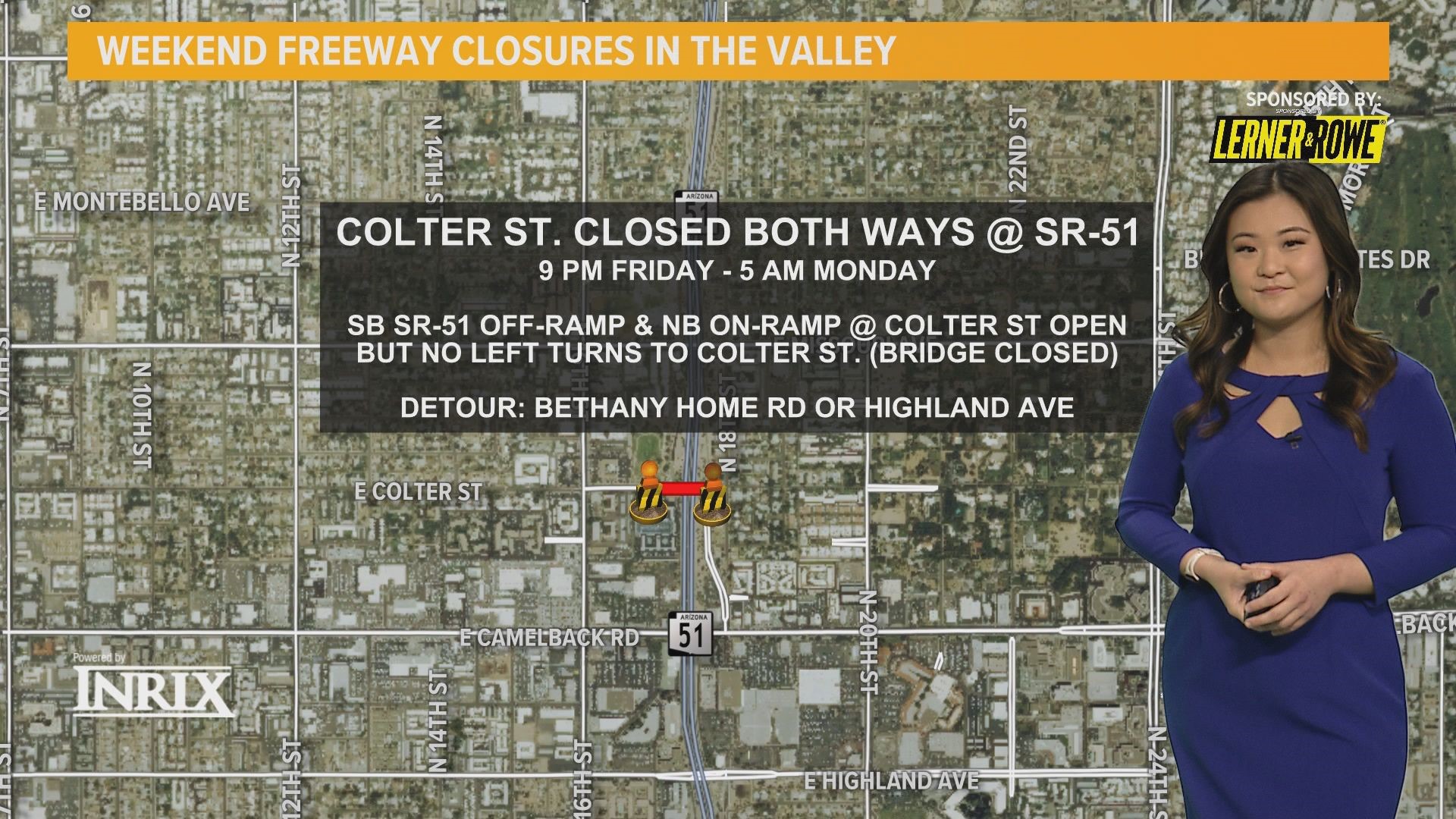 Stella Suns breaks down the road closures and detours occurring the weekend of Jan. 19, 2024.