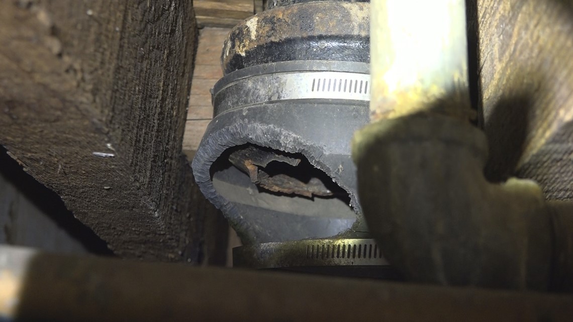 Rats chew through sewer pipe connection under Phoenix home