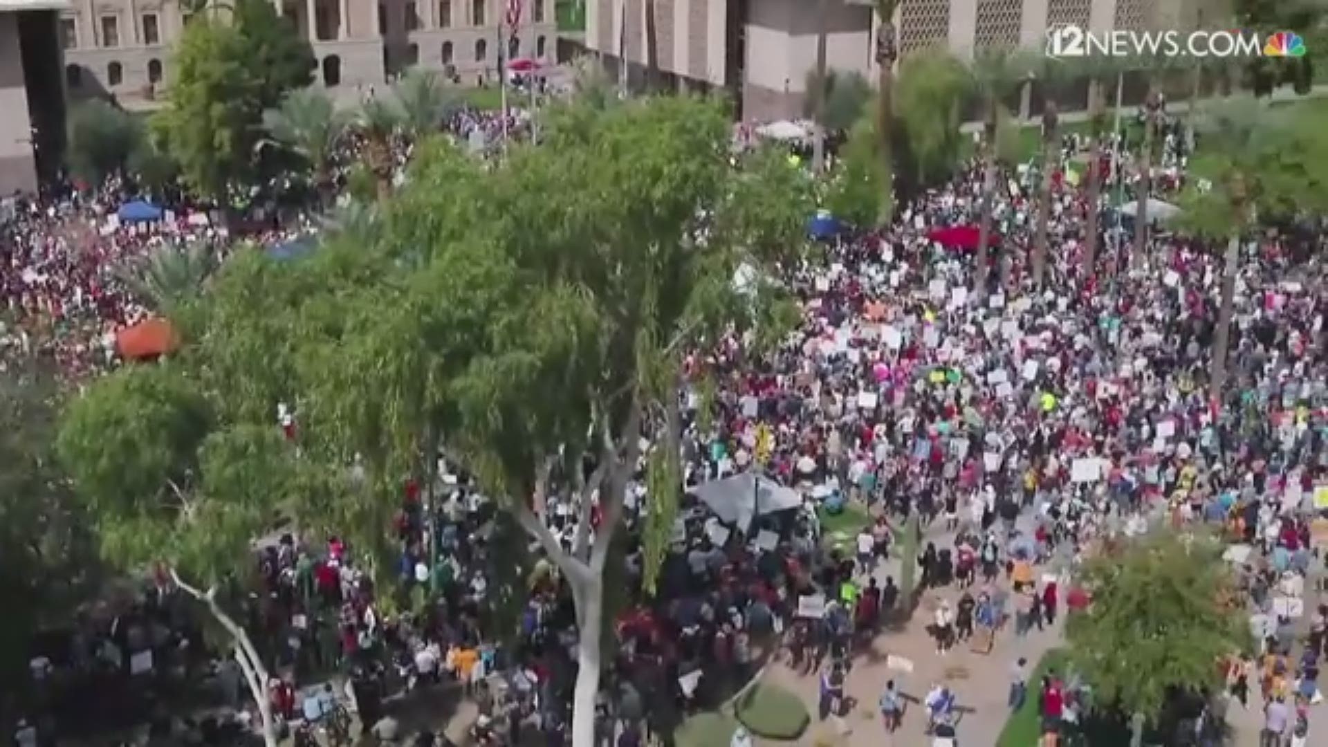 Thousands gathered at the Arizona State Capitol for the 'March for Our Lives' rally.