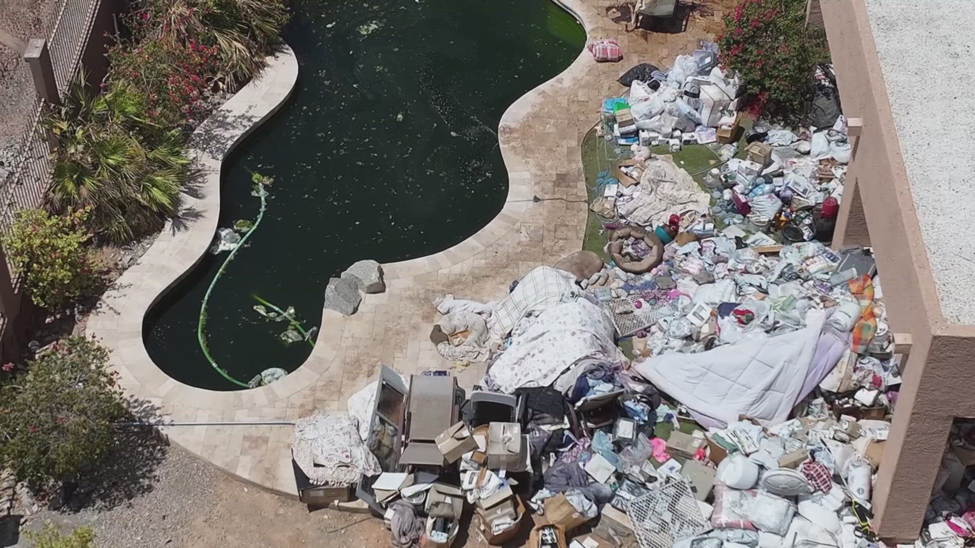 The couple says they've contacted several agencies to help them get rid of the smell. They claim the stench only got worse after their neighbor died.