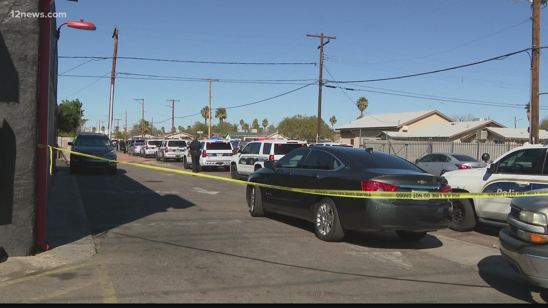 A shooting involving Phoenix police officers has left one man dead. The shooting occurred at 30th Ave. and McDowell. Police say the man was holding a sharp object.