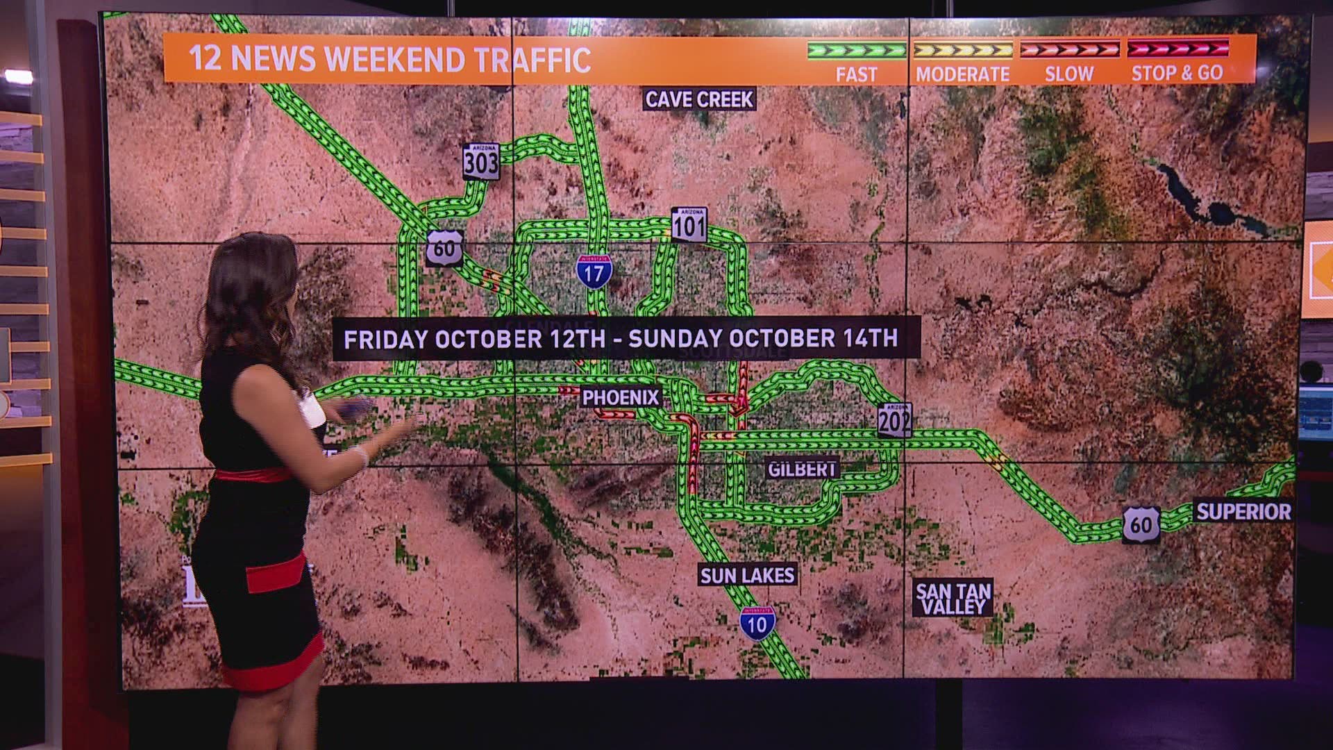 Here's your weekend traffic outlook for October 12 - October 14