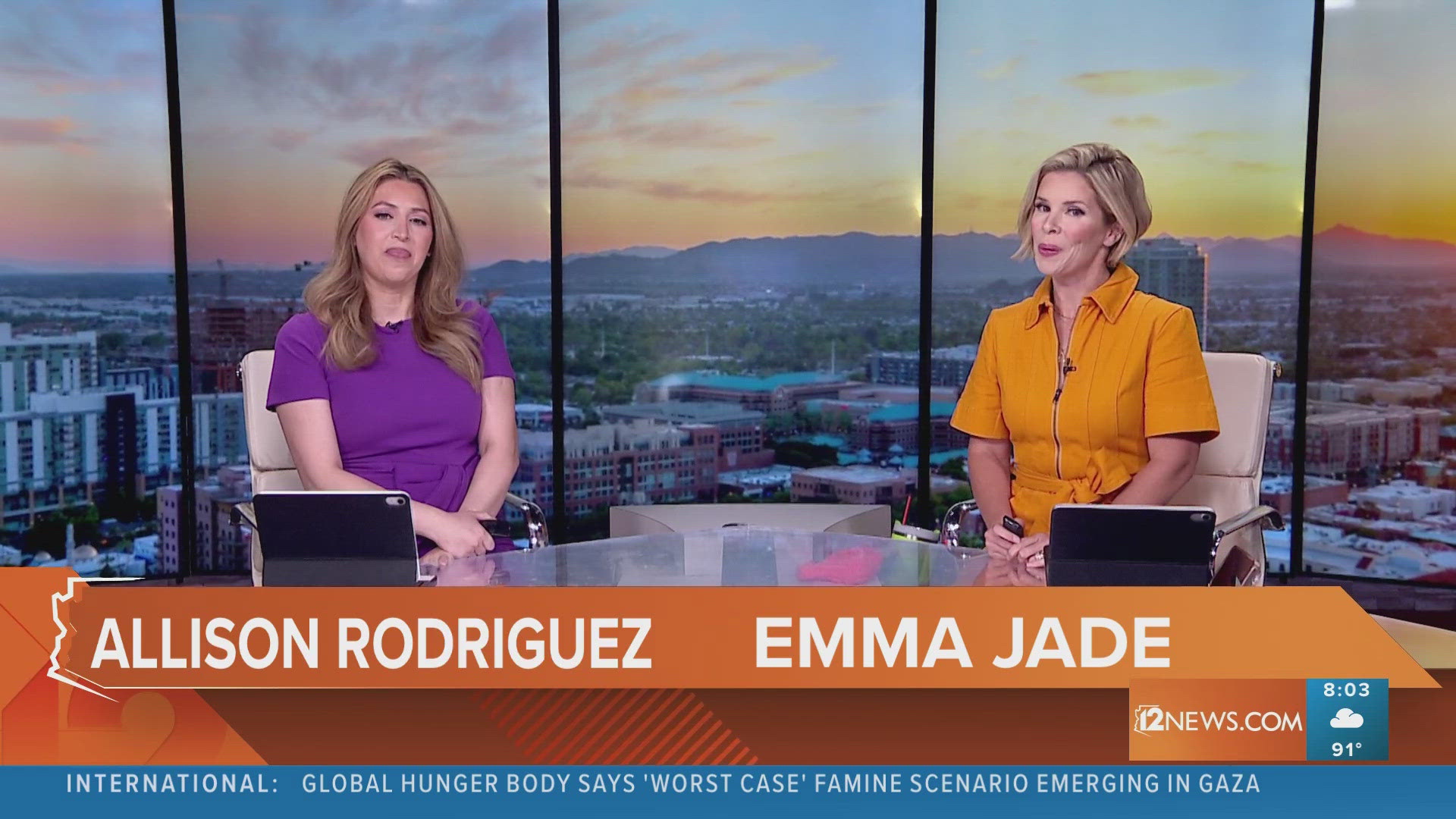 The day's major news events, breaking news, community stories, business reports, sports updates, and weather forecast presented by the 12News Team.