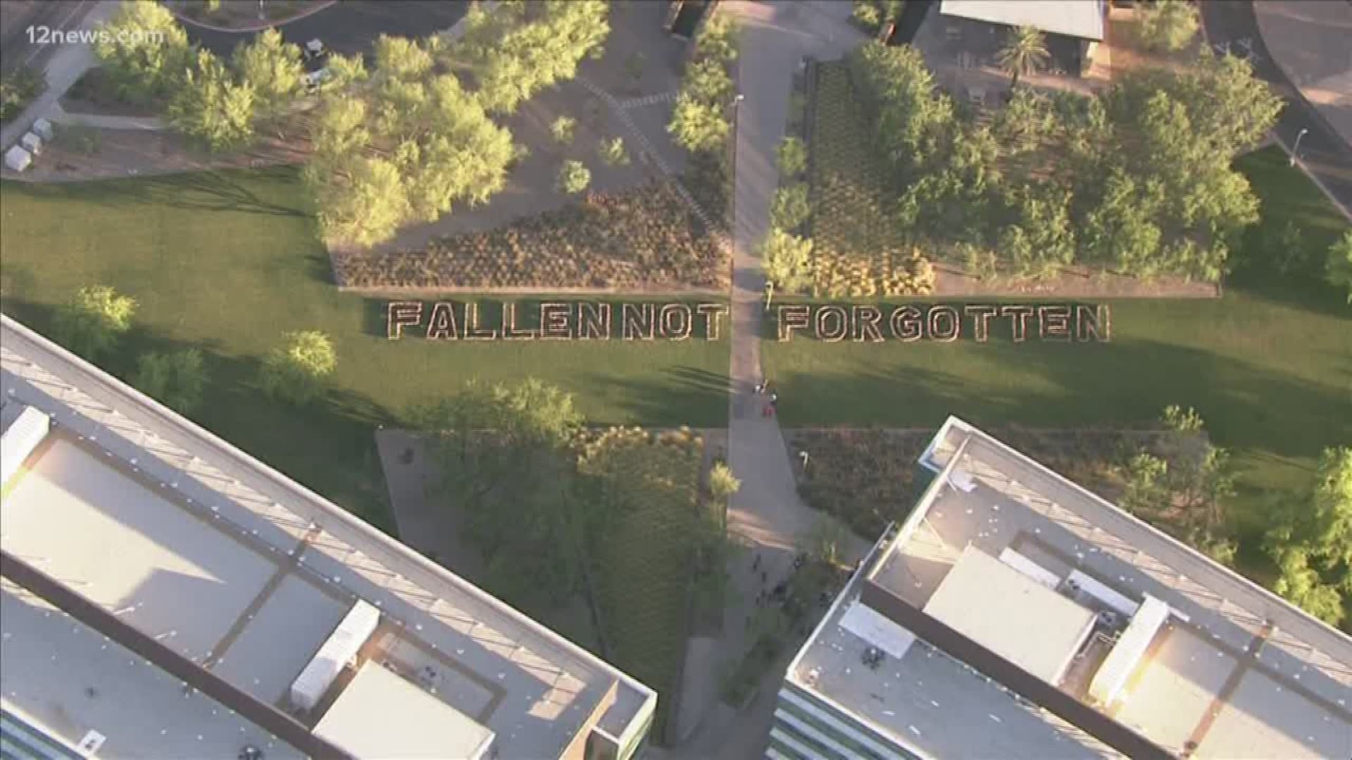 In remembrance of fallen heroes this annual event for Memorial Day spells out a special message.