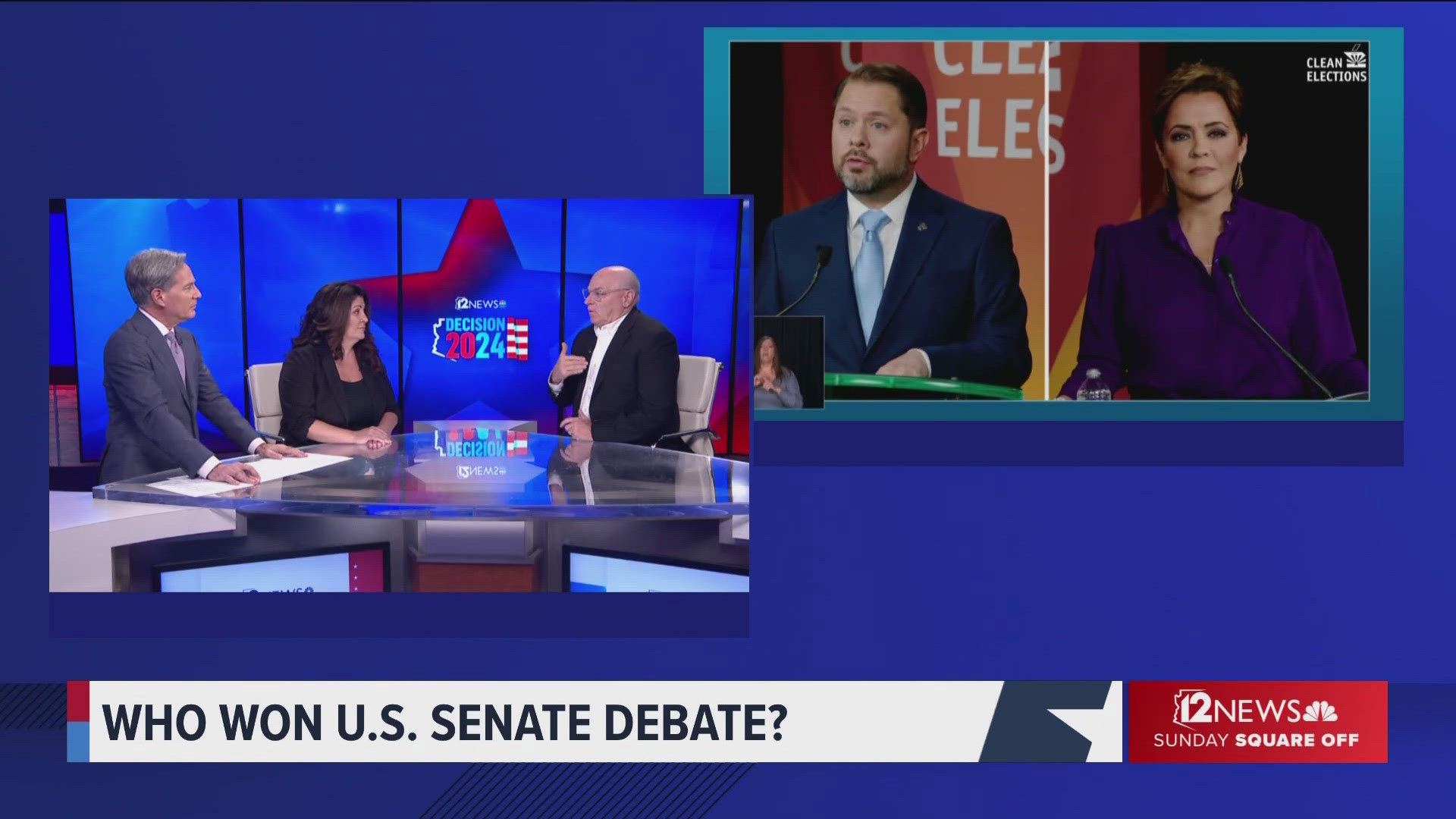 Who won the first and only U.S. Senate debate between Republican former TV news anchor Kari Lake and Democratic Congressman Ruben Gallego?