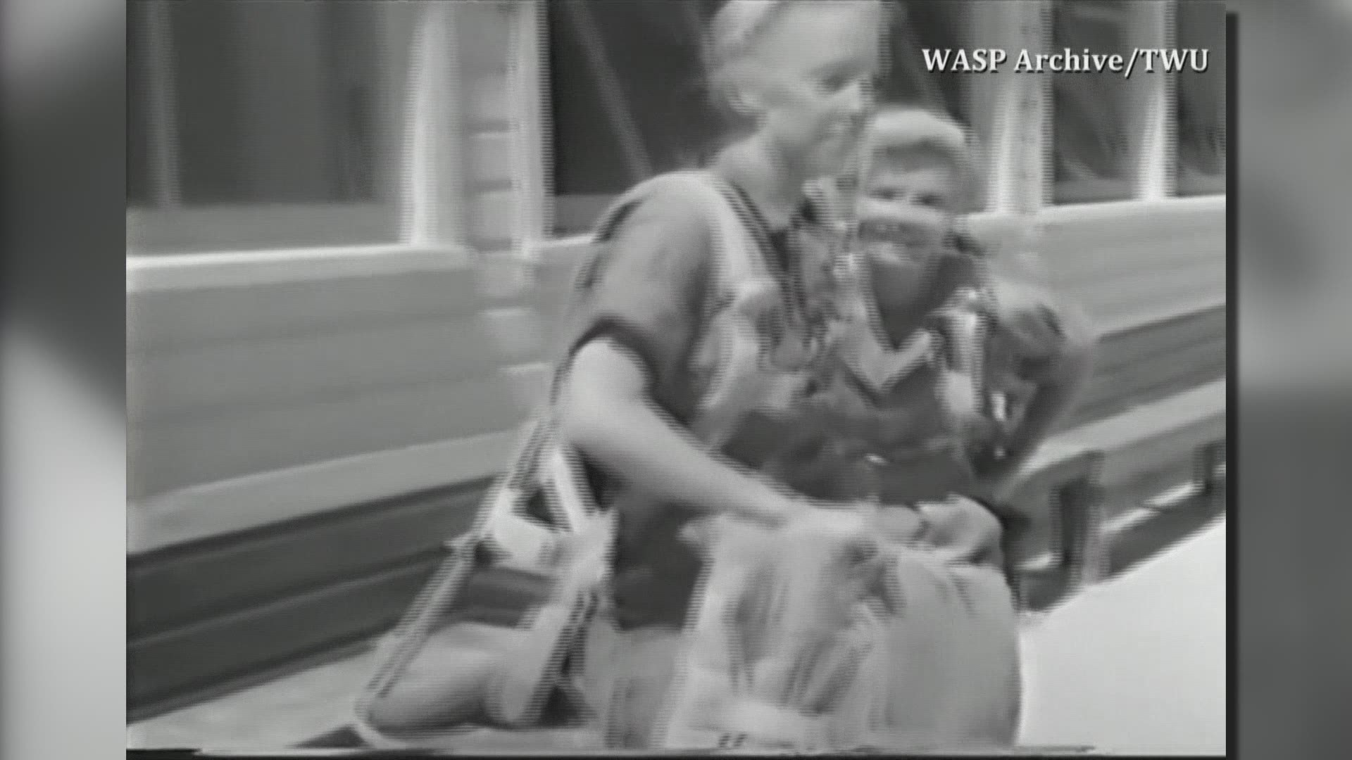 Archival footage of Women's Air-force Service Pilots obtained by NBC News from WASP.