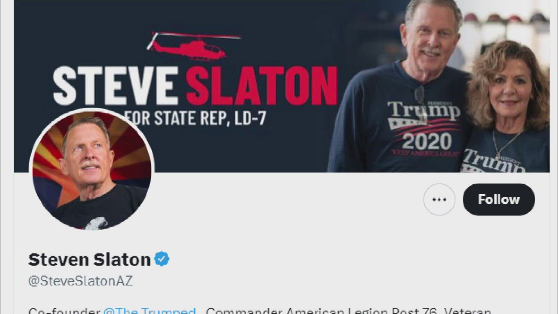 Slaton owns the Trump store in Show Low and is running for a House seat. 12News reporting shows the man wasn't a pilot in Vietnam, contrary to his claims.