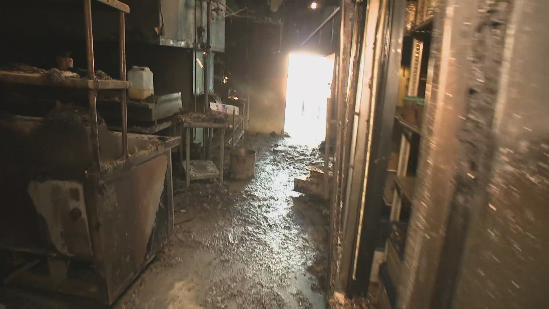 A fire broke out in the middle of the night at La Santisima, destroying most of the Mexican restaurant, including its entire kitchen.