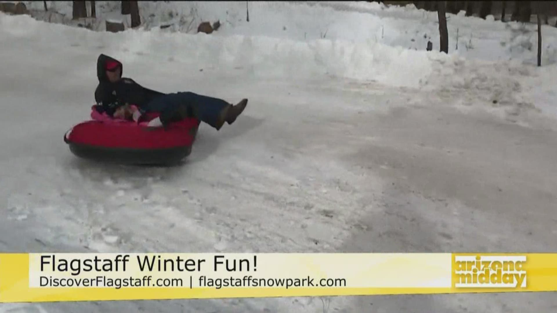 Lori Pappas with Discover Flagstaff, shows us the winter fun you can have at the Flagstaff Snow Park; from sledding, to tubing to building a snowman!