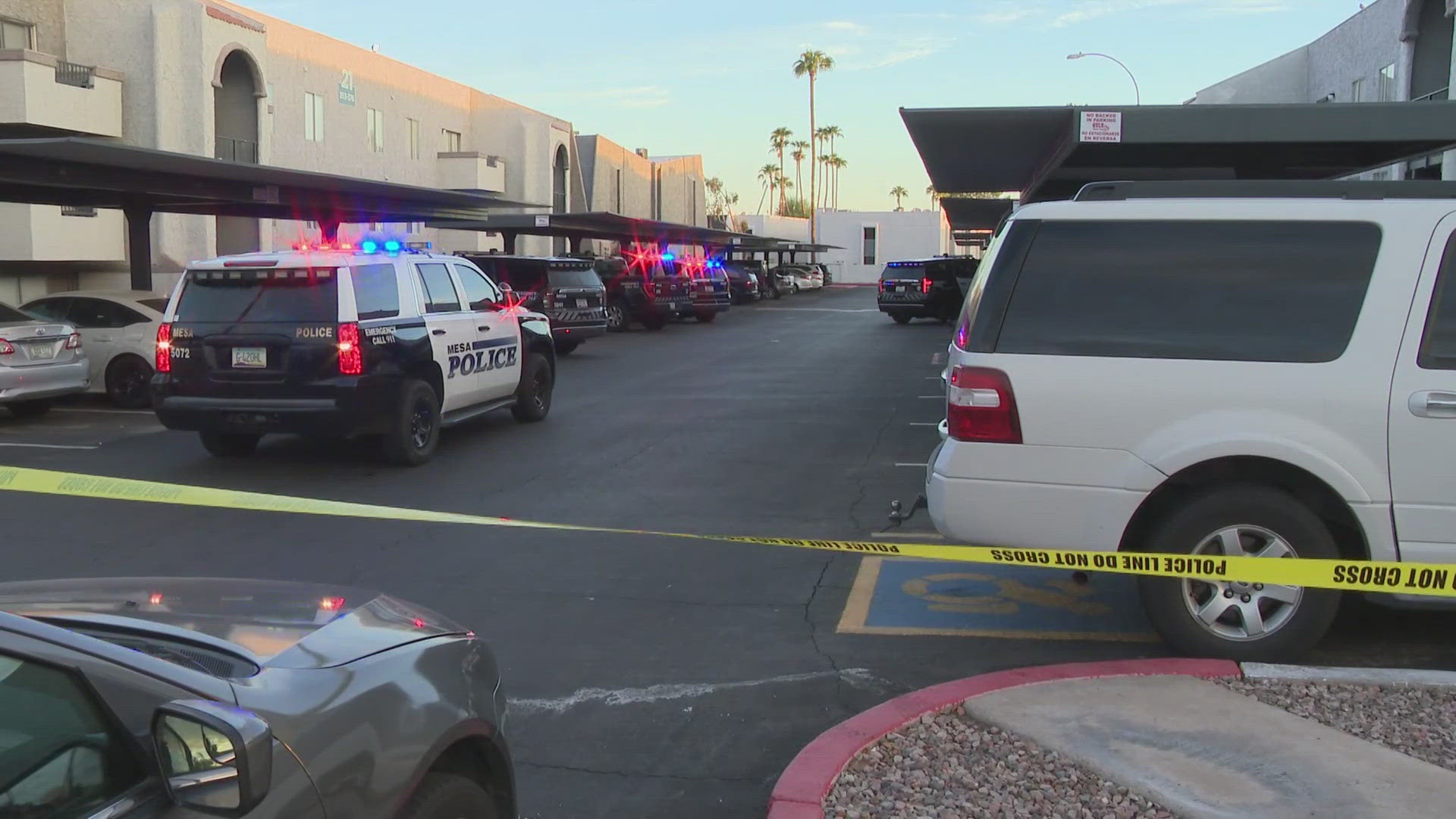 A police investigation is underway in Mesa where police say 3 women were stabbed overnight.