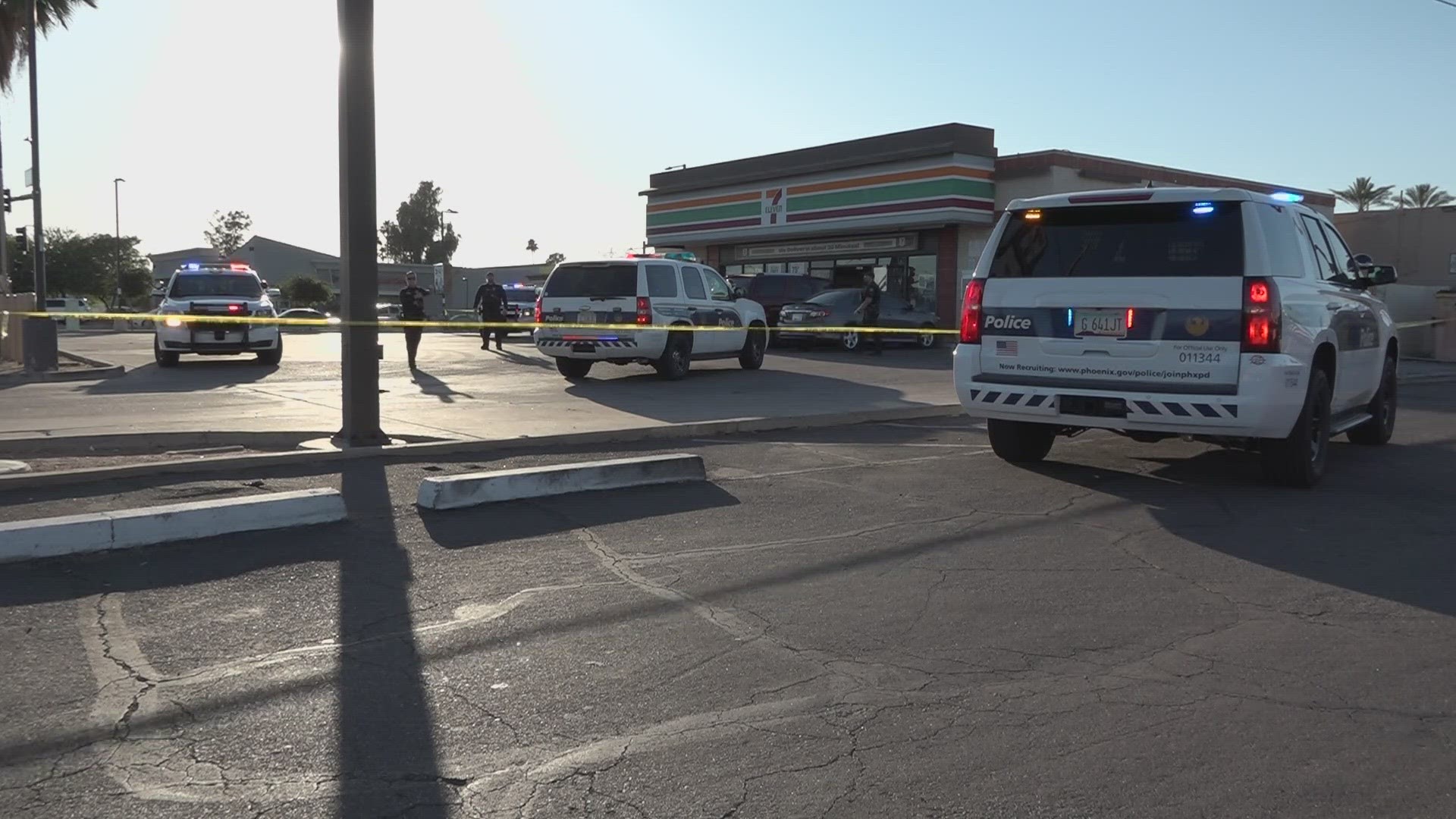 Police said the shooting happened Wednesday evening at the store near 19th and Glendale avenues.