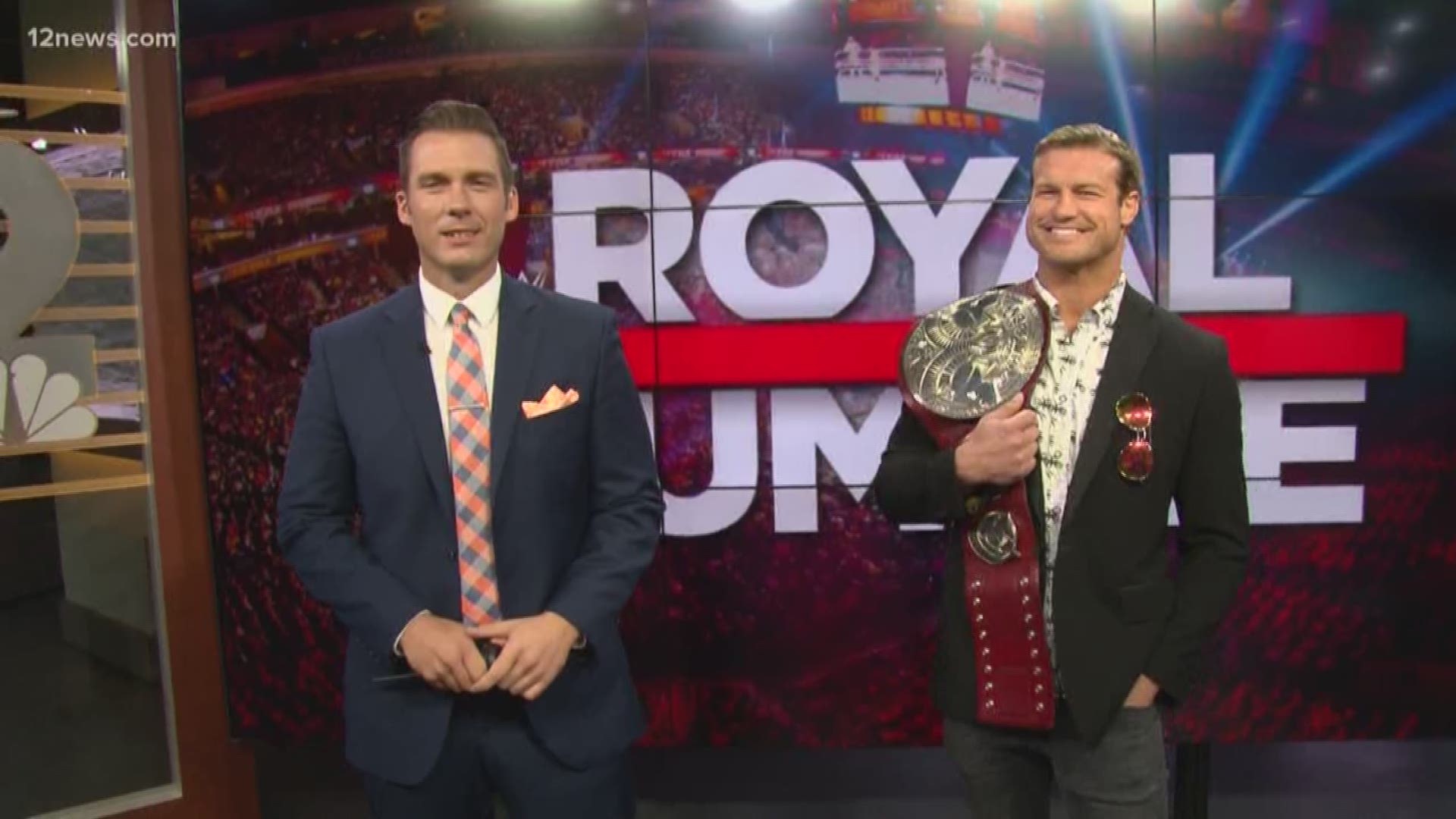 Team 12 had WWE Superstar Dolph Ziggler drop by Studio 12A Thursday to talk about WWE Royal Rumble, which is coming to Phoenix. 