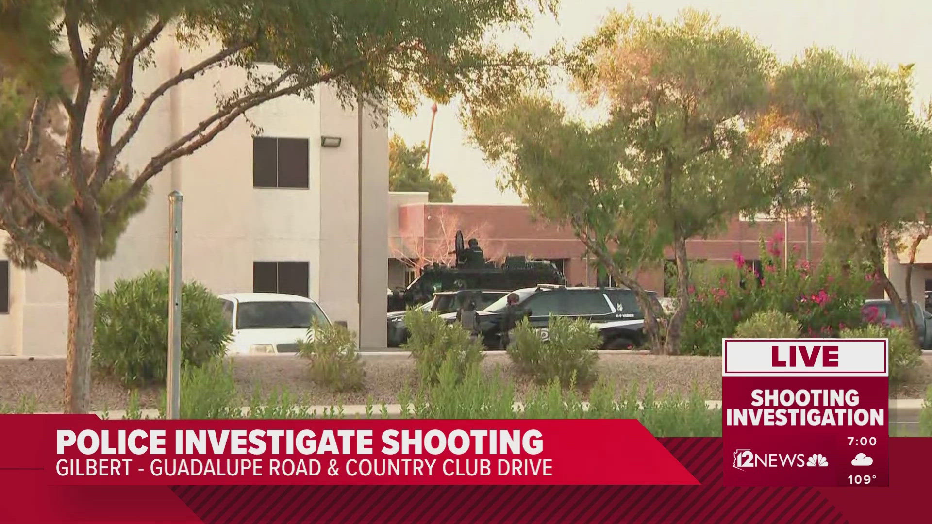 A very active scene can be seen at Guadalupe Road and Country Club Drive.