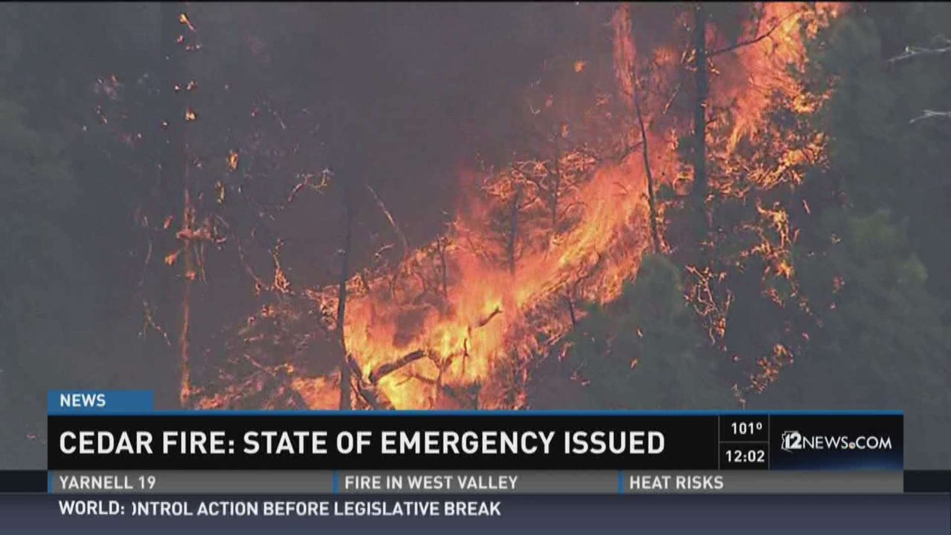 The fire, which has been burning for a week, is about 20 percent contained and has burned over 40,000 acres.