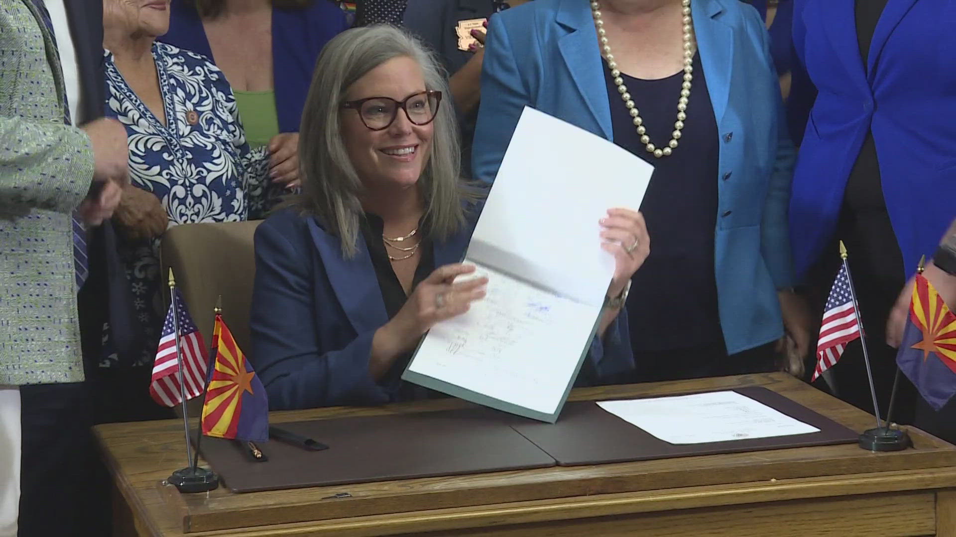 Governor Katie Hobbs says today's signing is just the beginning of protecting reproductive healthcare in Arizona.