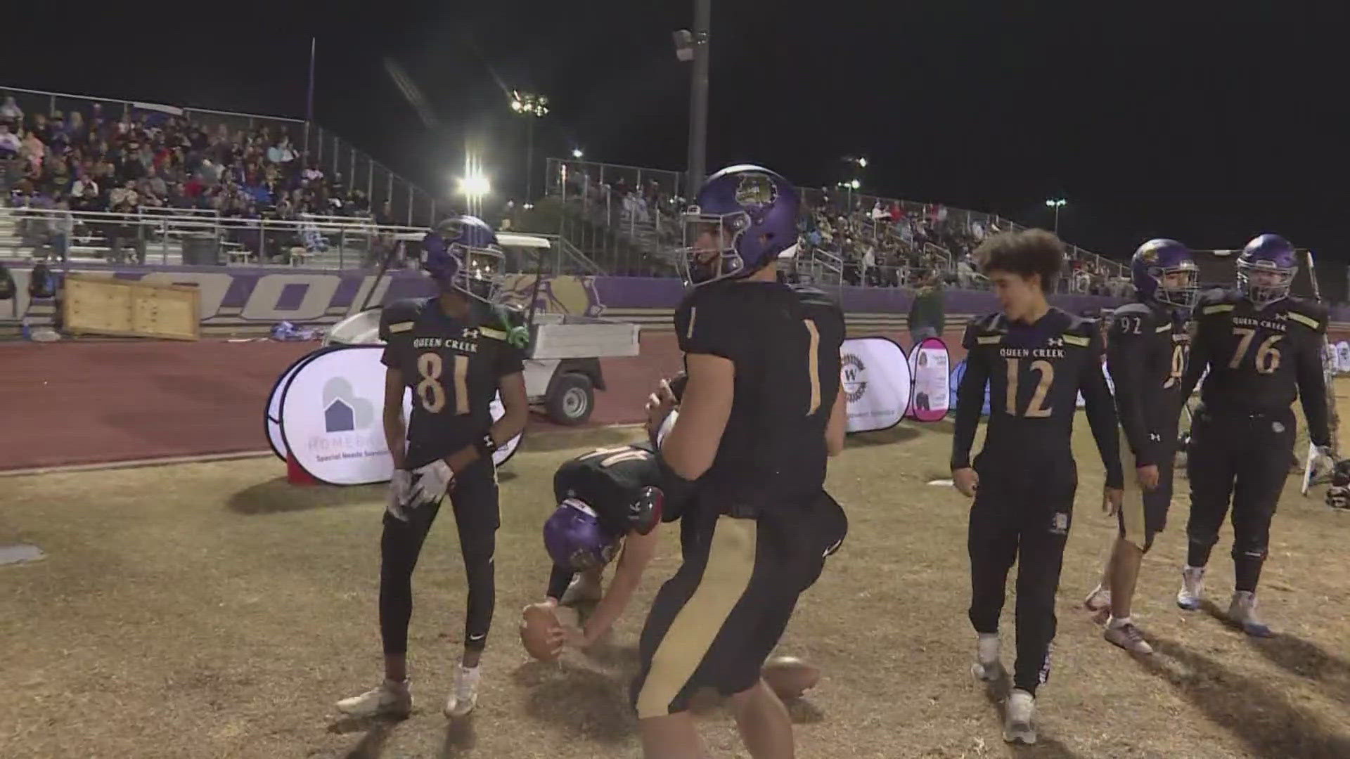 In a matchup of two of Arizona's top quarterbacks, Queen Creek came out on top and advanced to the 6A semifinals. Watch the highlights above.